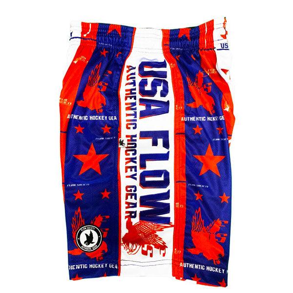 Boys USA Hockey Shorts - Breathable & Durable Hockey Shorts for Youth Sports - Perfect for Ice Hockey, Field Hockey & Casual Wear