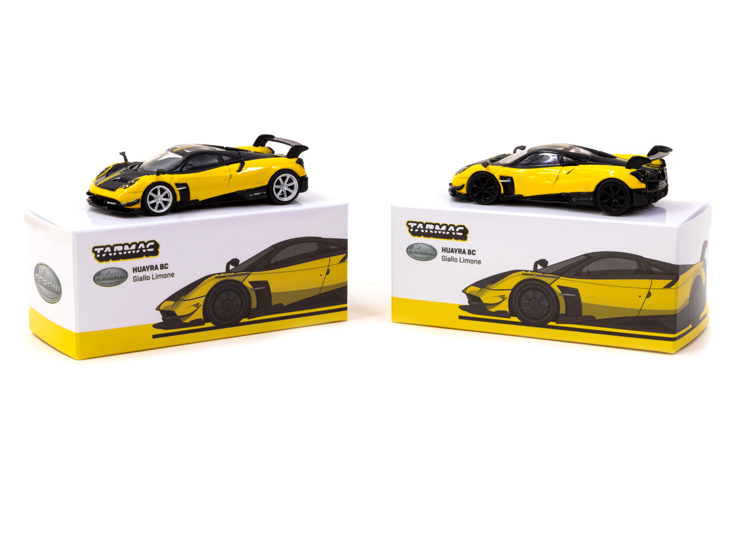 Tarmac Works 1/64 Pagani Huayra BC Giallo Limone Diecast Model Car - Premium Collectible for Display & Racing Scenes