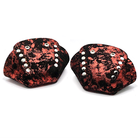 RollerStuff Metallic Splash Red Toe Caps for Roller Skates - Durable Skate Protection for Indoor & Outdoor Skating