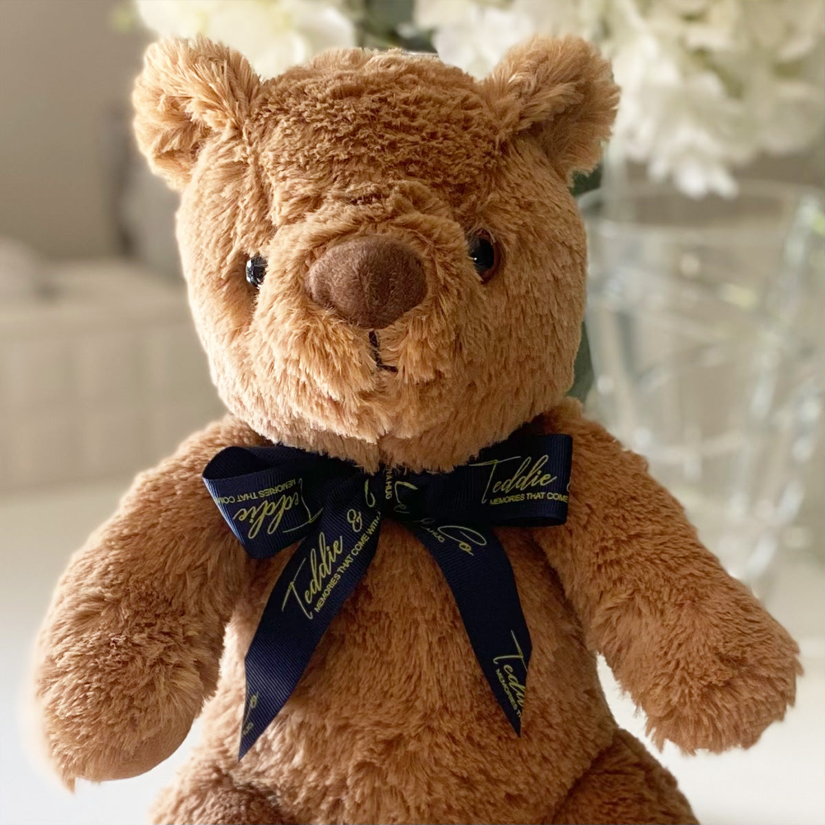 Brown Teddy Bear with Voice Recorder - Cute Plush Stuffed Animal for Kids, Gifts & Nursery Decor | Perfect for Birthdays, Valentine's Day & Baby Showers