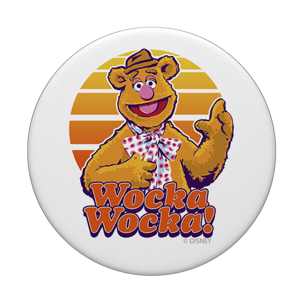 Disney The Muppets Fozzie Bear Wocka Wocka Portrait PopSockets Standard PopGrip - Swappable Phone Grip & Stand for iPhone, Samsung, Smartphones - Perfect for Selfies, Video Calls, and Secure Phone Handling