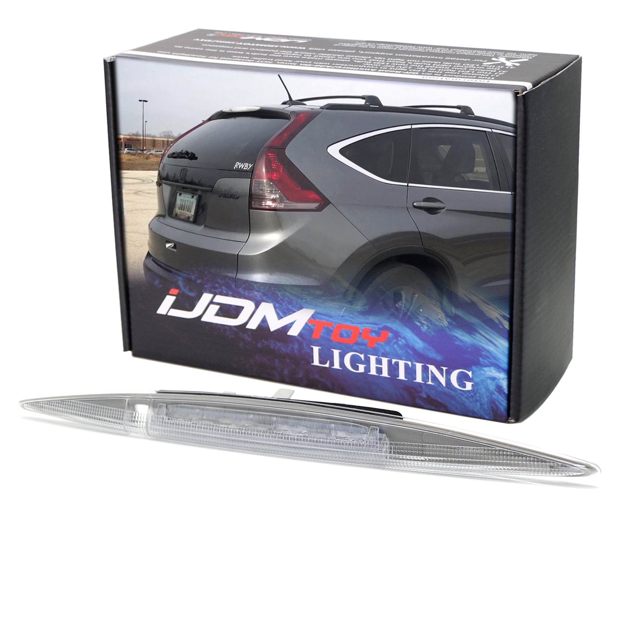 Crystal Clear Lens LED High Mount Third Brake Stop Light Compatible with 2012-2016 Honda CR-V | Enhanced Visibility & Safety for Night Driving & Bad Weather Conditions