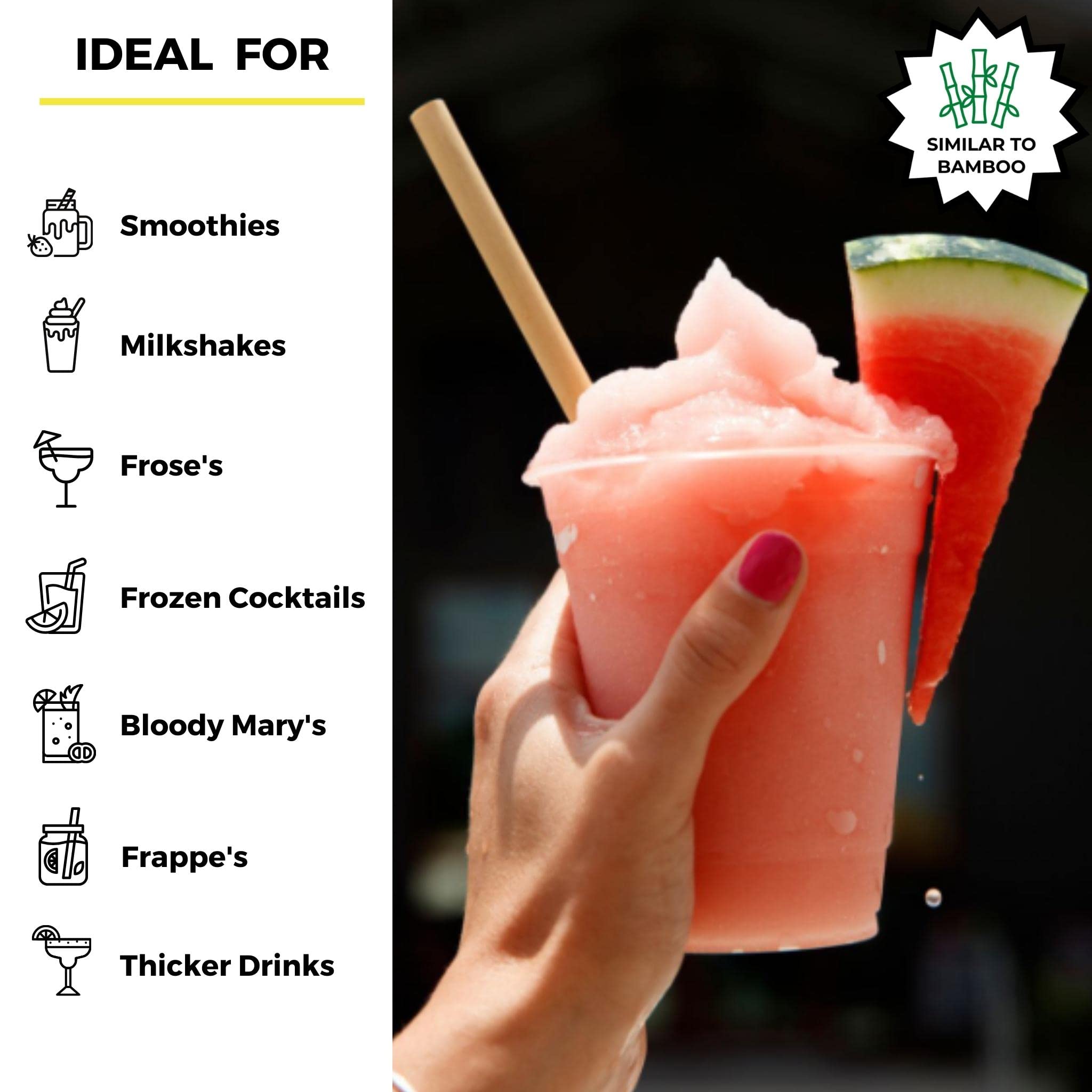 Eco-Friendly Reed Stem Straws - 3000 Count Tall Size (7-9mm Diameter) | 100% Natural Plant-Based Compostable Drinking Straws | Perfect for Smoothies, Milkshakes, Cocktails & Iced Beverages | Sustainable Alternative to Plastic & Bamboo Straws | Ideal for Restaurants, Cafes & Home Use
