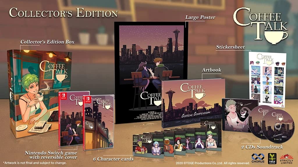 Coffee Talk: Collector's Edition - Limited Edition Nintendo Switch Game - Story-Rich Visual Novel for Relaxing & Gaming Nights - Perfect for Coffee Lovers & Anime Fans