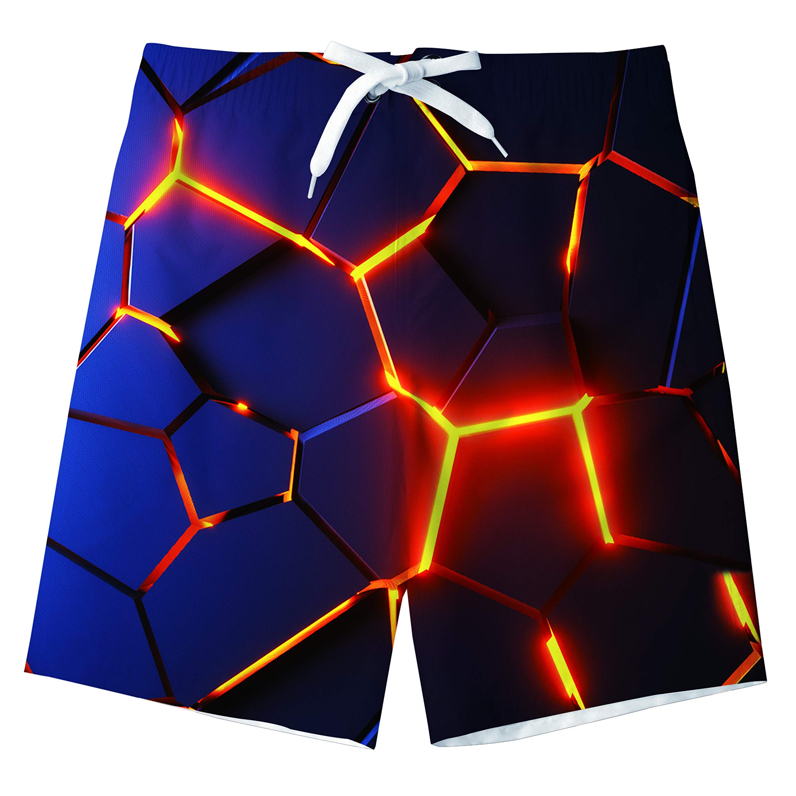 UNICOMIDEA Boys Quick Dry Swim Trunks with Mesh Lining - Comfortable Beach Shorts for Kids Ages 5-14 - Perfect for Swimming, Surfing, and Summer Outdoor Activities