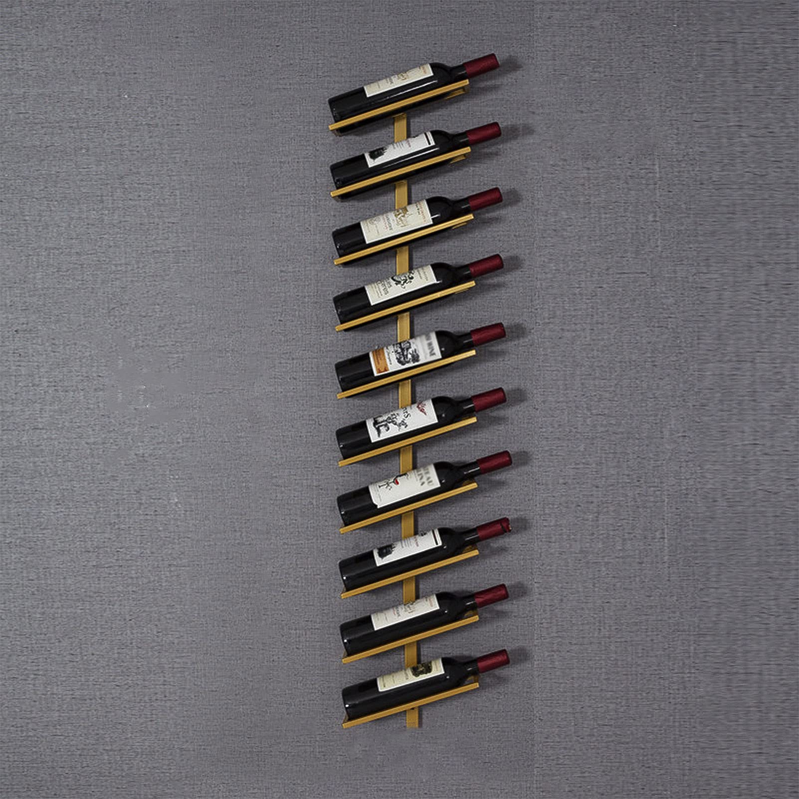 Wall-Mounted Wine Rack Holder for 2/4/6/8/10/12 Bottles - Durable Metal Wine Storage Shelf in Bronze/Black/Gold - Perfect for Kitchen, Bar, Restaurant or Wine Cellar Organization - Ideal for Home Entertaining & Commercial Use