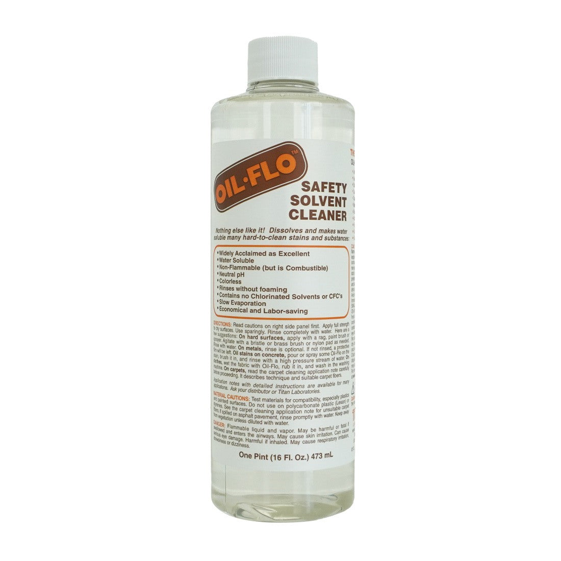 Titan Oil Flo Stain Remover - Powerful Degreaser for Clothes, Carpets & Upholstery | Removes Tough Grease, Oil & Food Stains | Ideal for Home, Garage & Restaurant Use