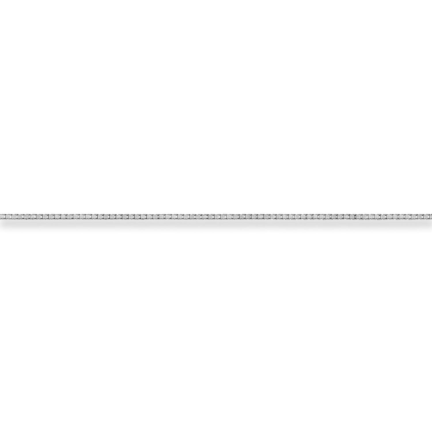 14K White Gold Classic Box Chain Necklace, Bracelet or Anklet - Elegant Jewelry for Women, Gift for Her, Wedding, Anniversary & Everyday Wear
