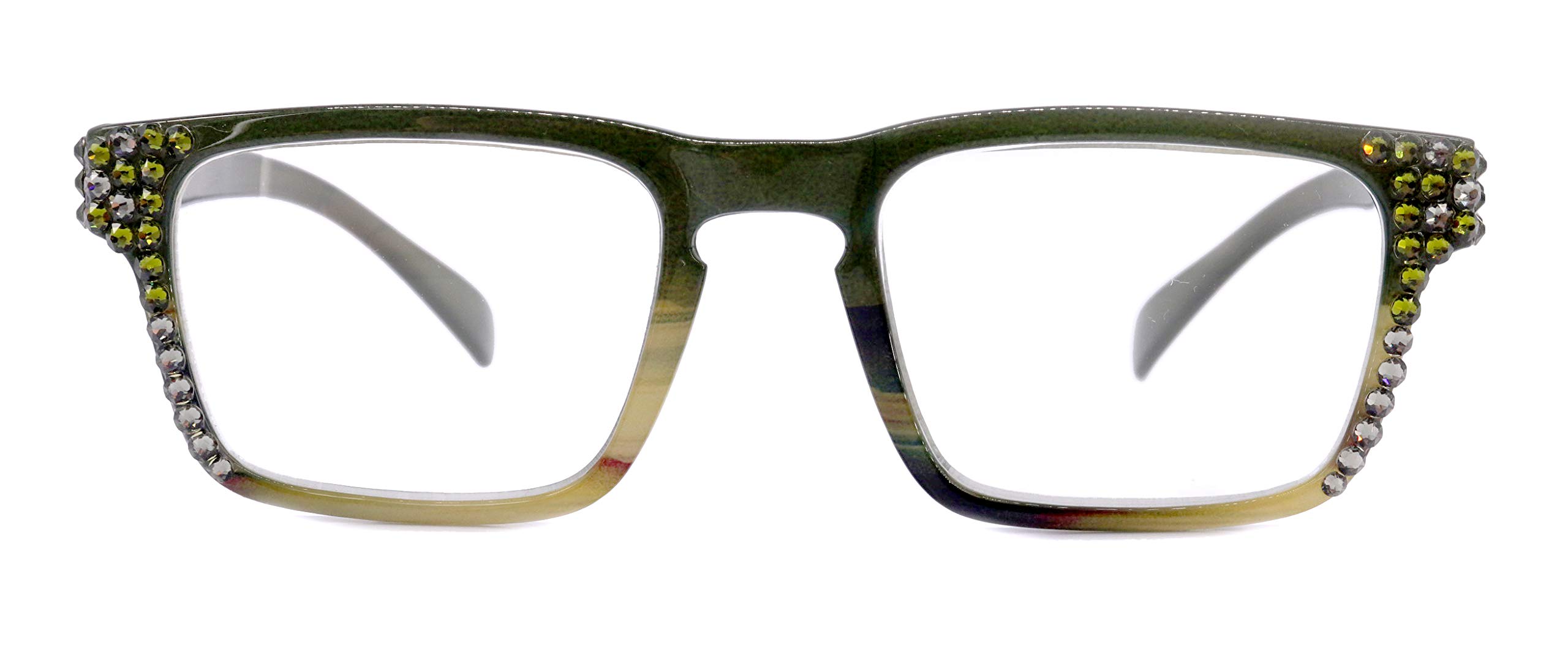 Elegant Women's Reading Glasses with Genuine Crystals - Fashionable & Functional Eyewear for Reading, Working, and Daily Use - Perfect Gift for Book Lovers & Professionals