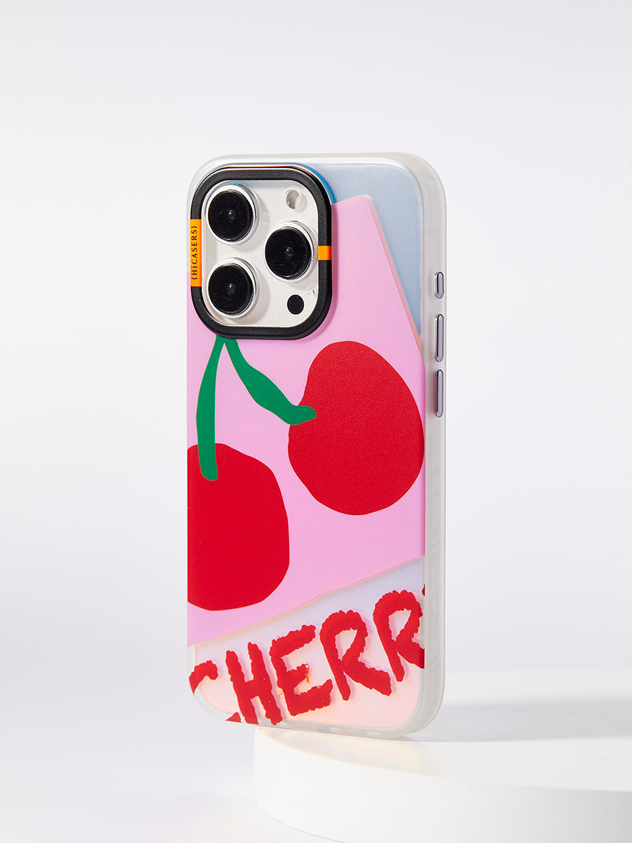 ColorSplash Two Cherries Case Red - Durable Phone Cover for iPhone & Samsung - Perfect for Everyday Use, Travel & Outdoor Adventures