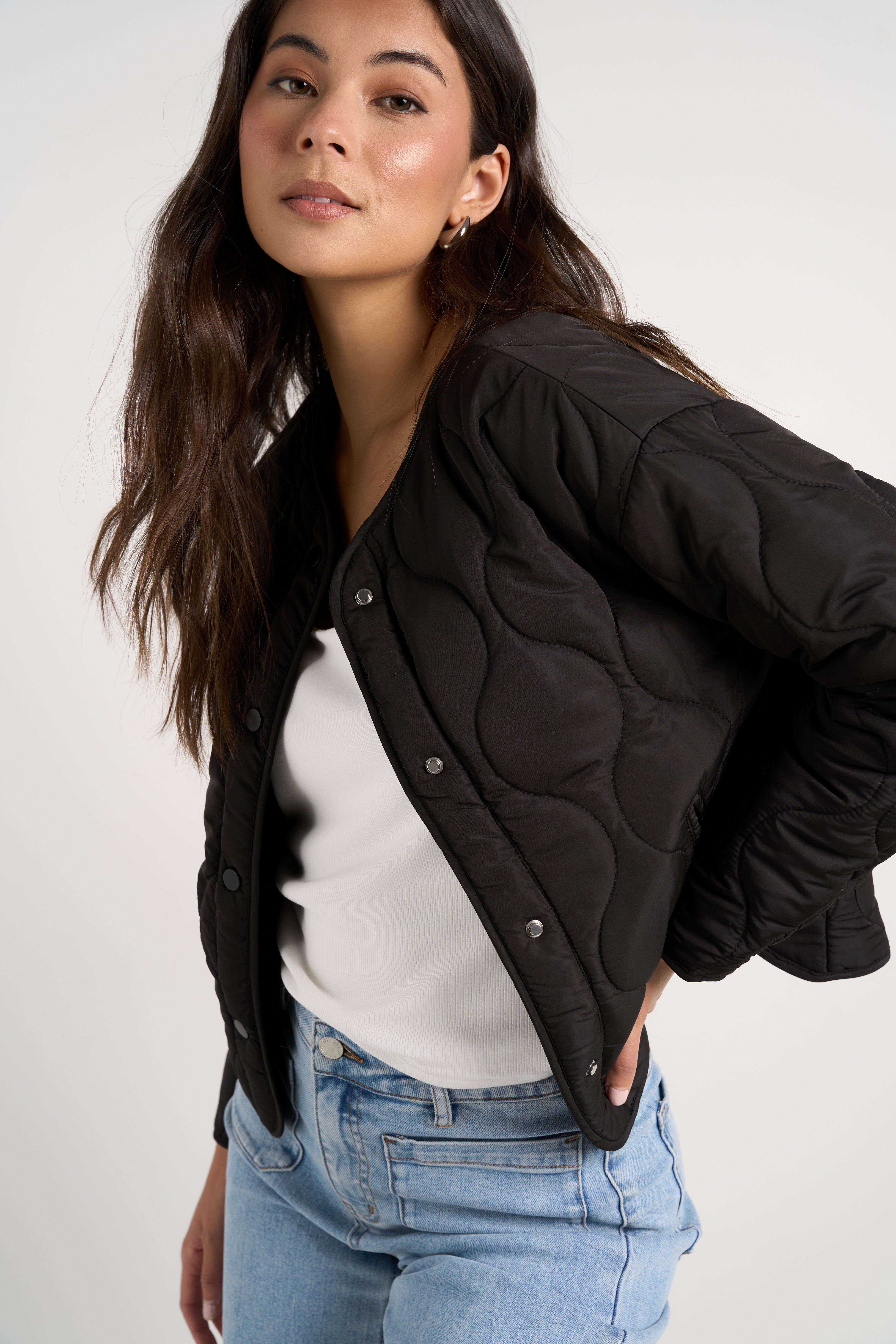 Apex Black Collarless Puffer Jacket - Lightweight Winter Coat for Men & Women | Perfect for Outdoor Activities, Travel & Casual Wear