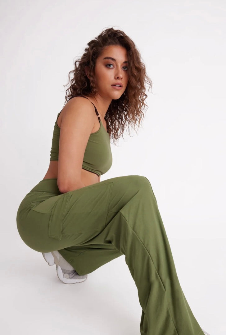 **Stylish Eucalyptus Cargo Pants for Men & Women - Comfortable Outdoor Hiking & Travel Pants - Trendy Streetwear & Casual Wear**