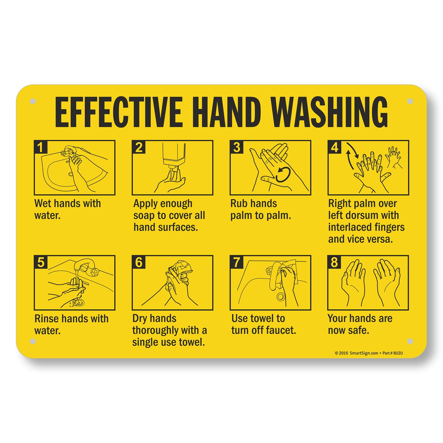 SmartSign Effective Hand Washing Sign | 12