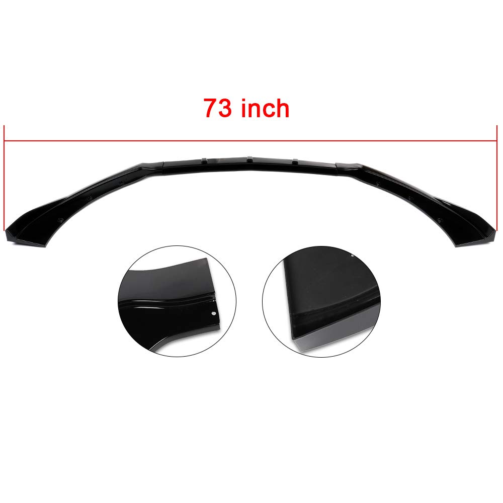 3PCS Front Lip Splitter Bumper PP Replacement for Mustang - Durable Trim Protection & Spoiler Kit | Perfect for Street Racing & Car Show Enhancement