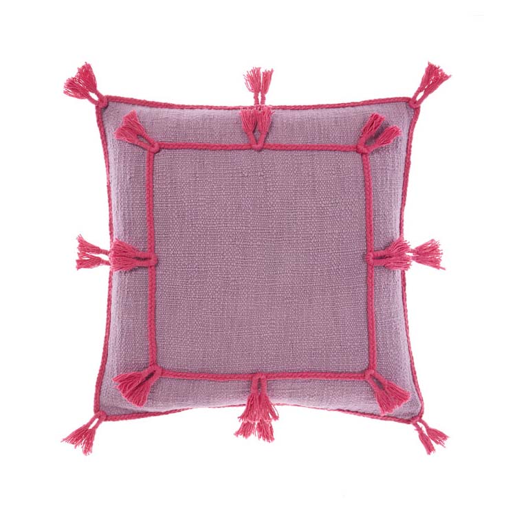 Hannah Orchid Square Filled Cushion - Soft Decorative Throw Pillow for Sofa, Bed & Home Decor - Perfect for Living Room, Bedroom & Nursery