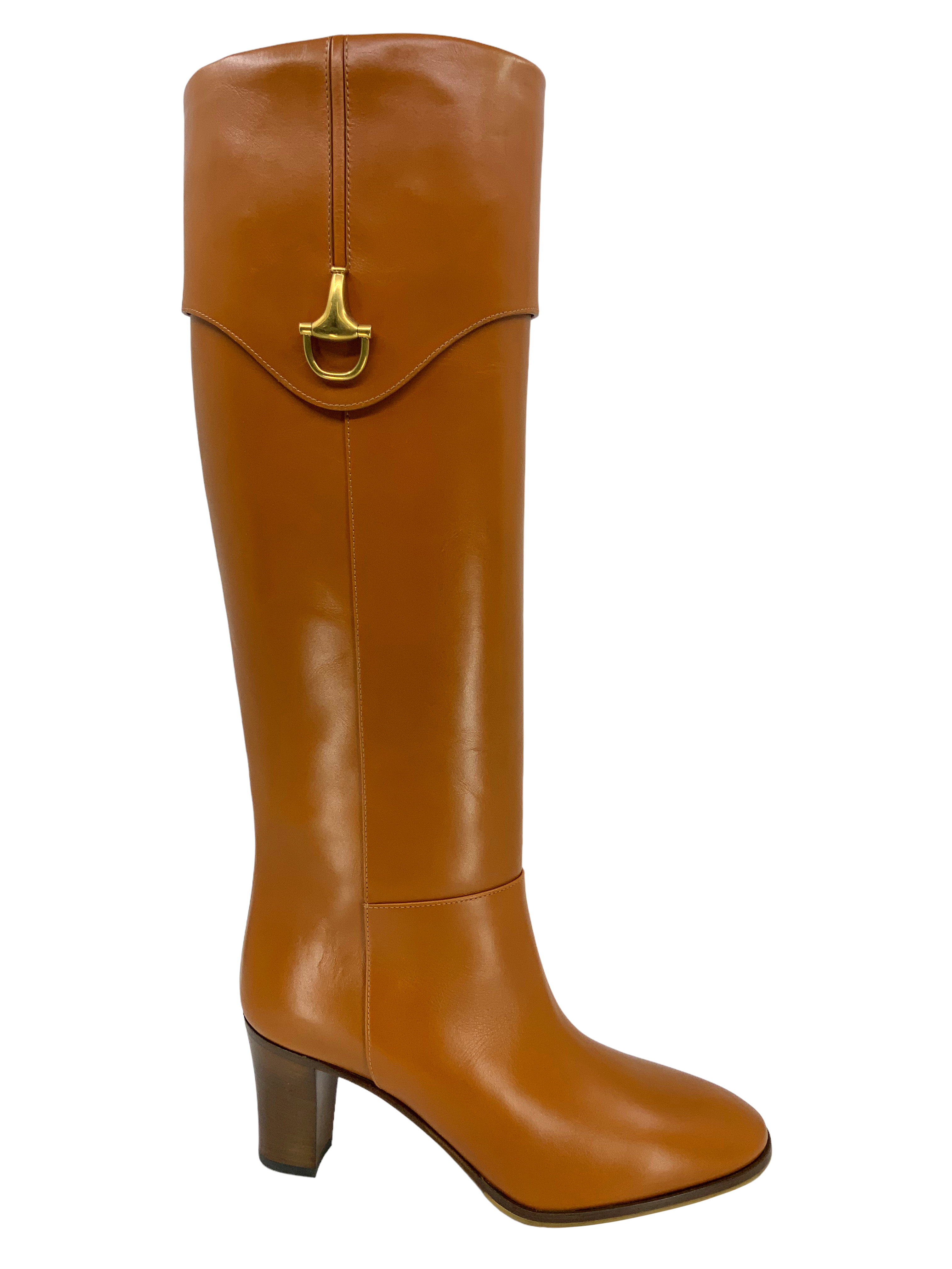 Authentic GUCCI Horsebit Leather Knee High Boots Women's Size 7.5 (US) - New Luxury Fashion Boots for Party, Office & Winter Outfits