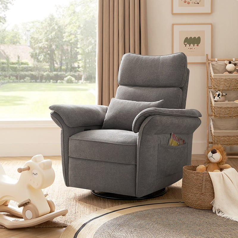 Comfortable Nursery Power Glider Recliner - Perfect for Breastfeeding, Rocking Baby to Sleep & Nursery Room Relaxation