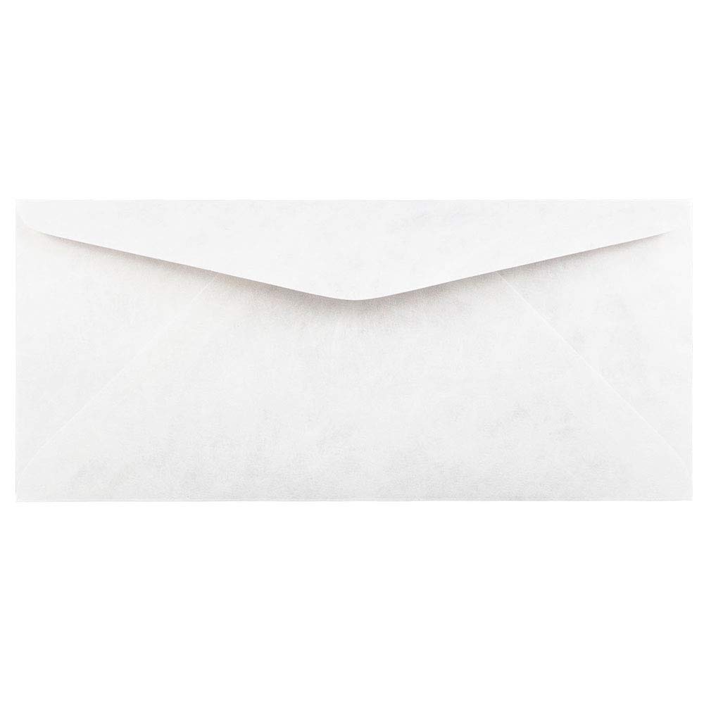 JAM PAPER #9 Tyvek Tear-Proof Envelopes - 3 7/8 x 8 7/8 Inches - White - Pack of 500 - Waterproof & Durable Mailing Envelopes for Shipping, Documents & Business Use