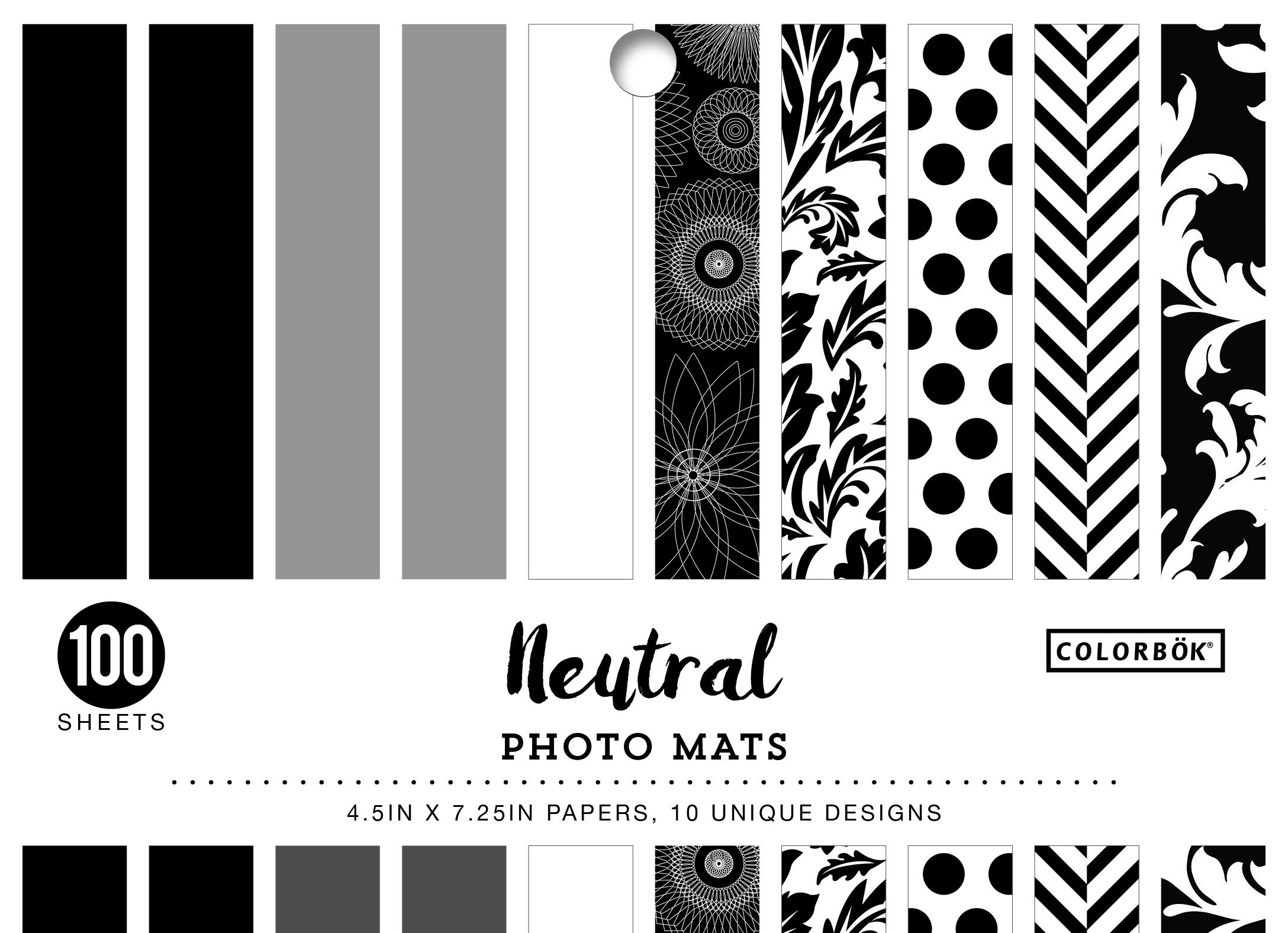 ColorBok Designer Photo Mats - Neutral Paper Pad for Scrapbooking, Card Making & DIY Crafts - Acid-Free, Archival Quality for Lasting Memories