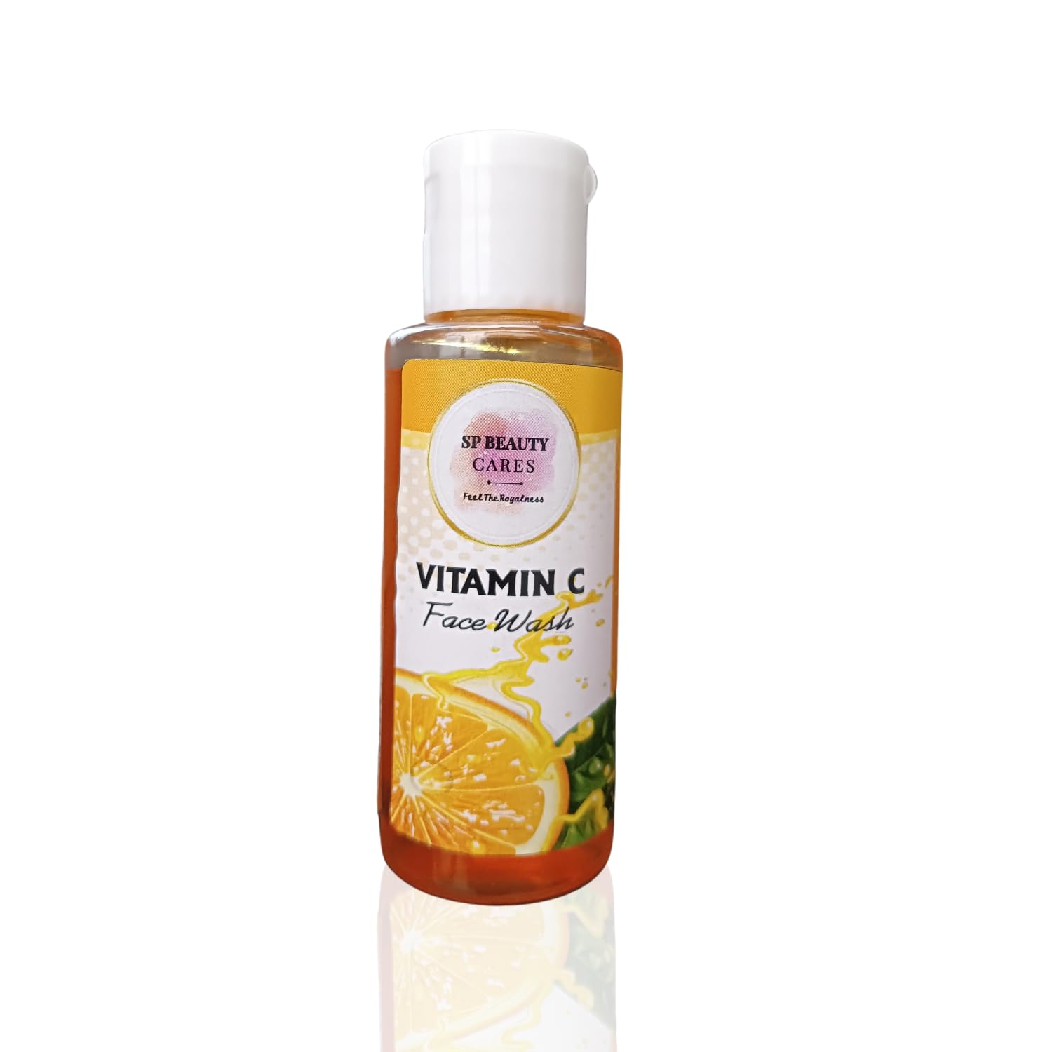 SP BEAUTY CARES Vitamin C Face Wash for Brighter & Glowing Skin - All Skin Types - With Allantoin & Lemon Extract - Paraben & Sulfate Free - Cleansing Facial Wash for Women & Men - 50ml (Orange) - Perfect for Daily Skincare Routine & Acne-Prone Skin