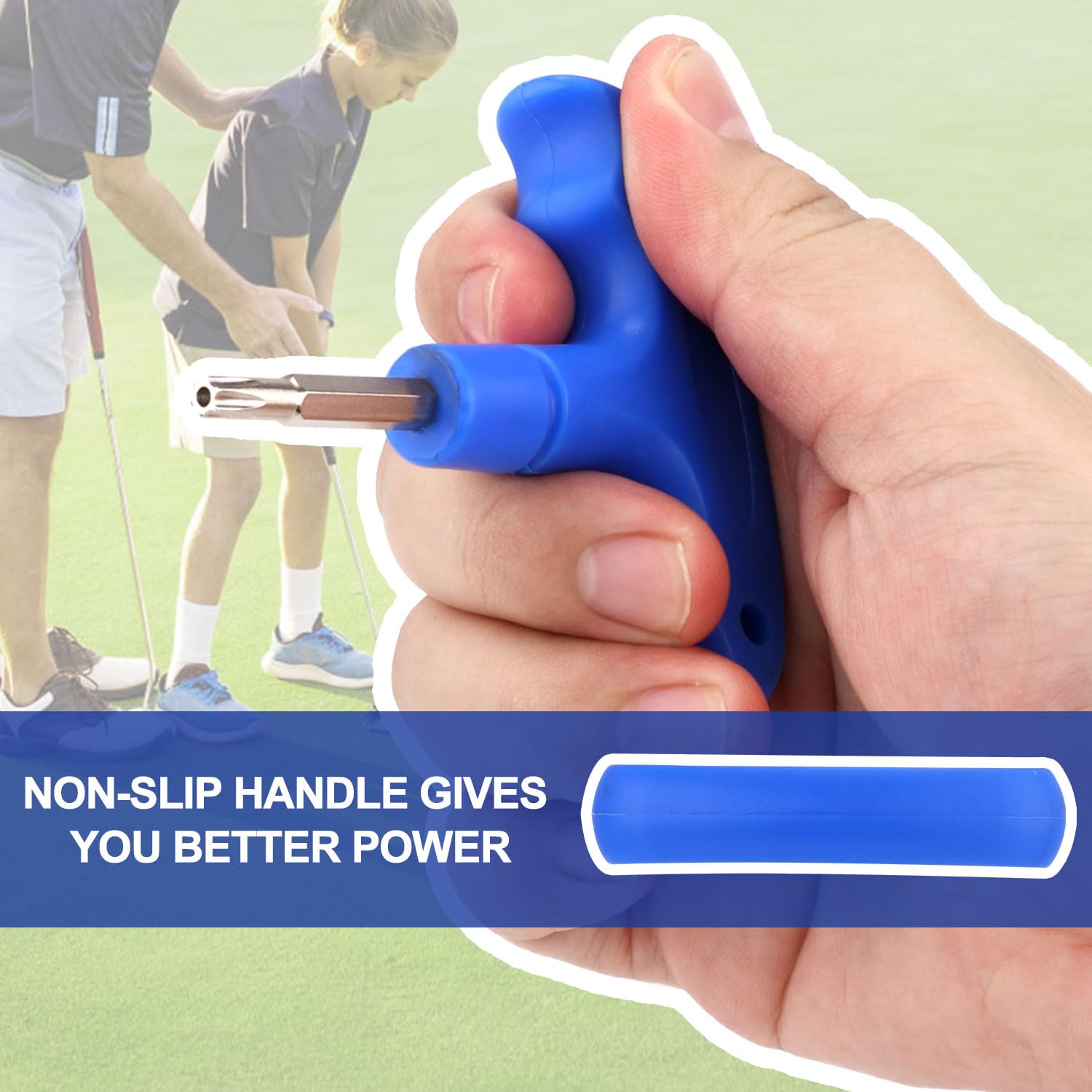 Premium Adjustable Golf Club Wrench - Heavy Duty Metal Torque Tool with Shaft Adapter for Golf Club Repair & Maintenance | Perfect for Golfers, Club Fitters & Repair Technicians | Use on Driving Range, Golf Course & Workshop
