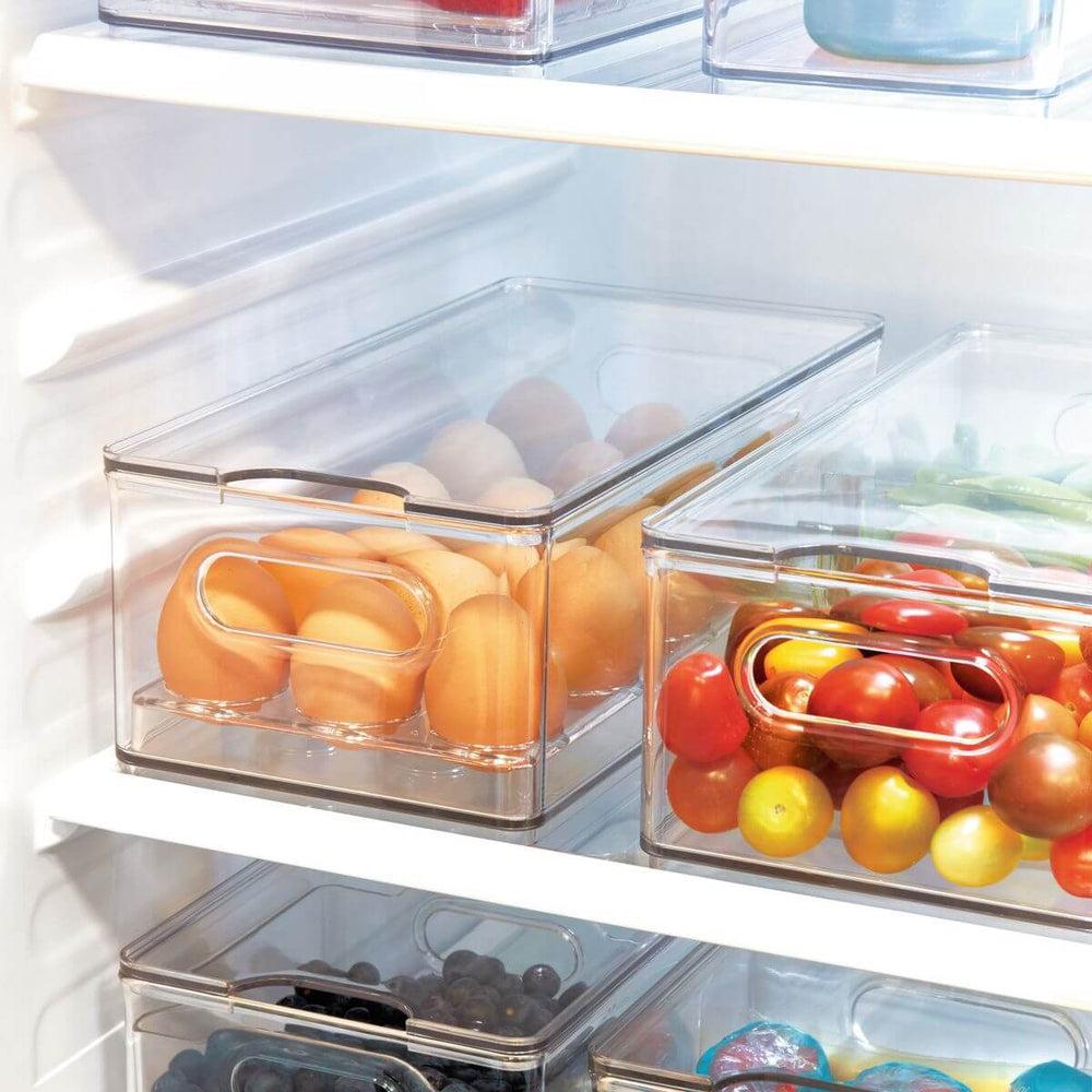 iDesign Egg Tray for 15 Eggs - Refrigerator Organizer for Fresh Eggs Storage | Perfect for Kitchen, Pantry & Farmhouse Use