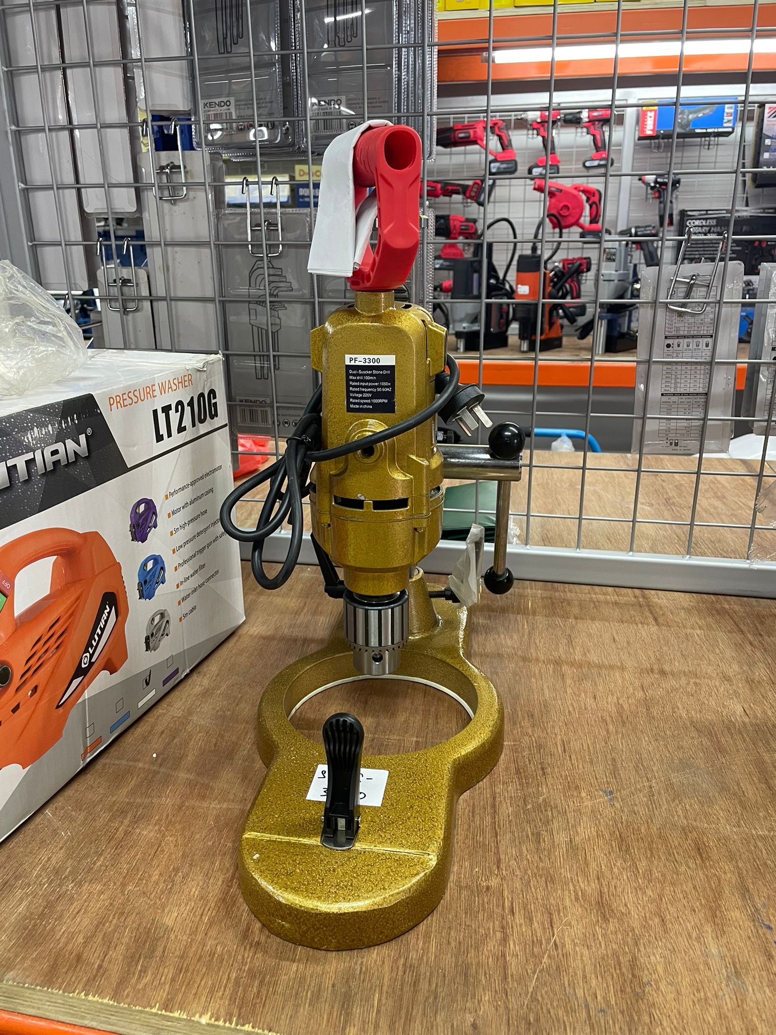 Aiko 220V 1050W Marble Suction Stone Drill - Model SD PF 3300 | Professional Granite Cutting Tool for Countertop Installation & Stone Fabrication