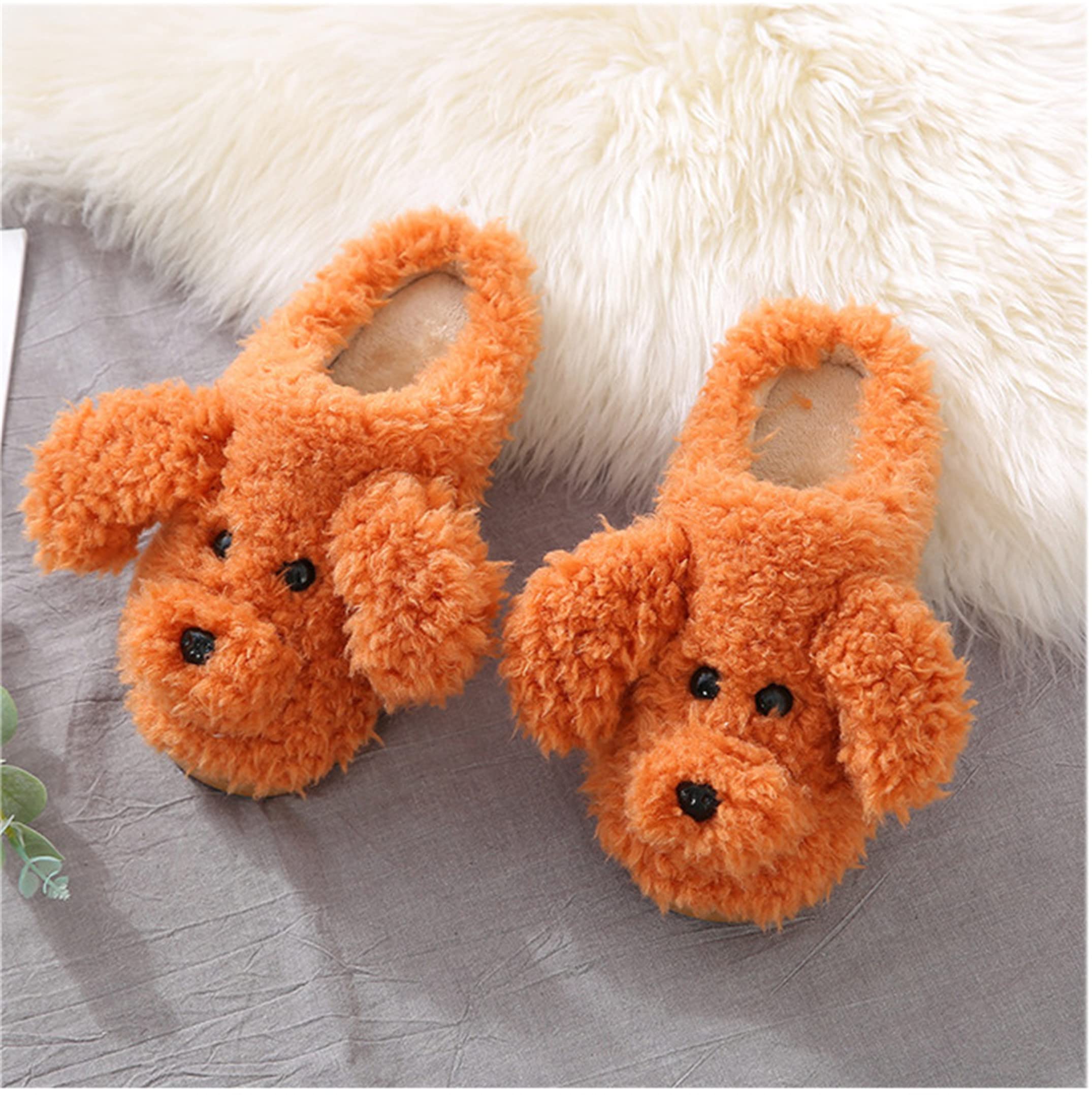 YILANLAN Women's Cartoon Animal Dog Slippers - Cozy Winter House Shoes for Women - Perfect for Indoor Comfort, Lounge Wear & Gift Giving