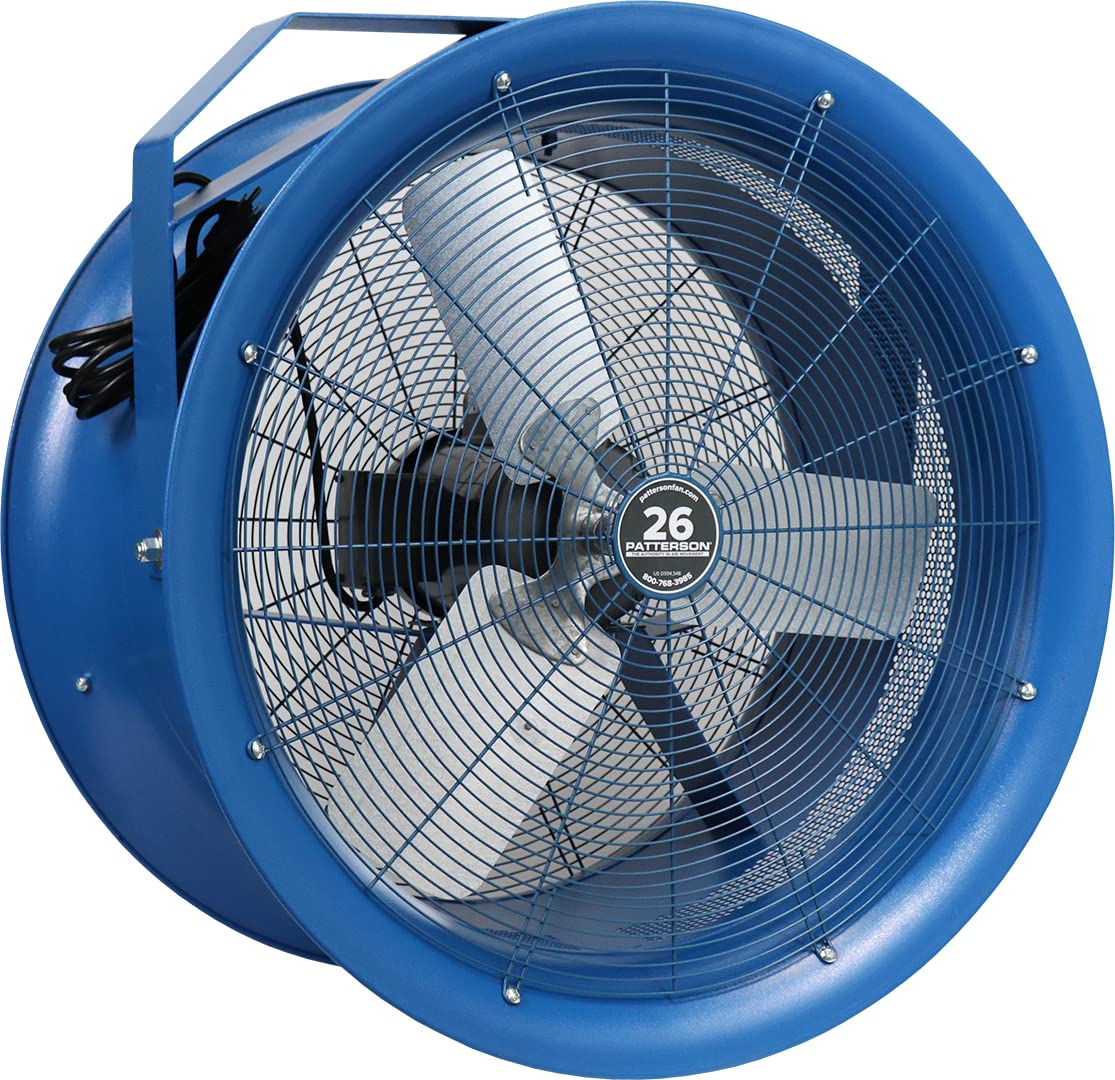 Patterson H26B High Velocity 3-Phase Fan with Yoke Mount - Industrial Cooling for Warehouses, Workshops & Large Spaces