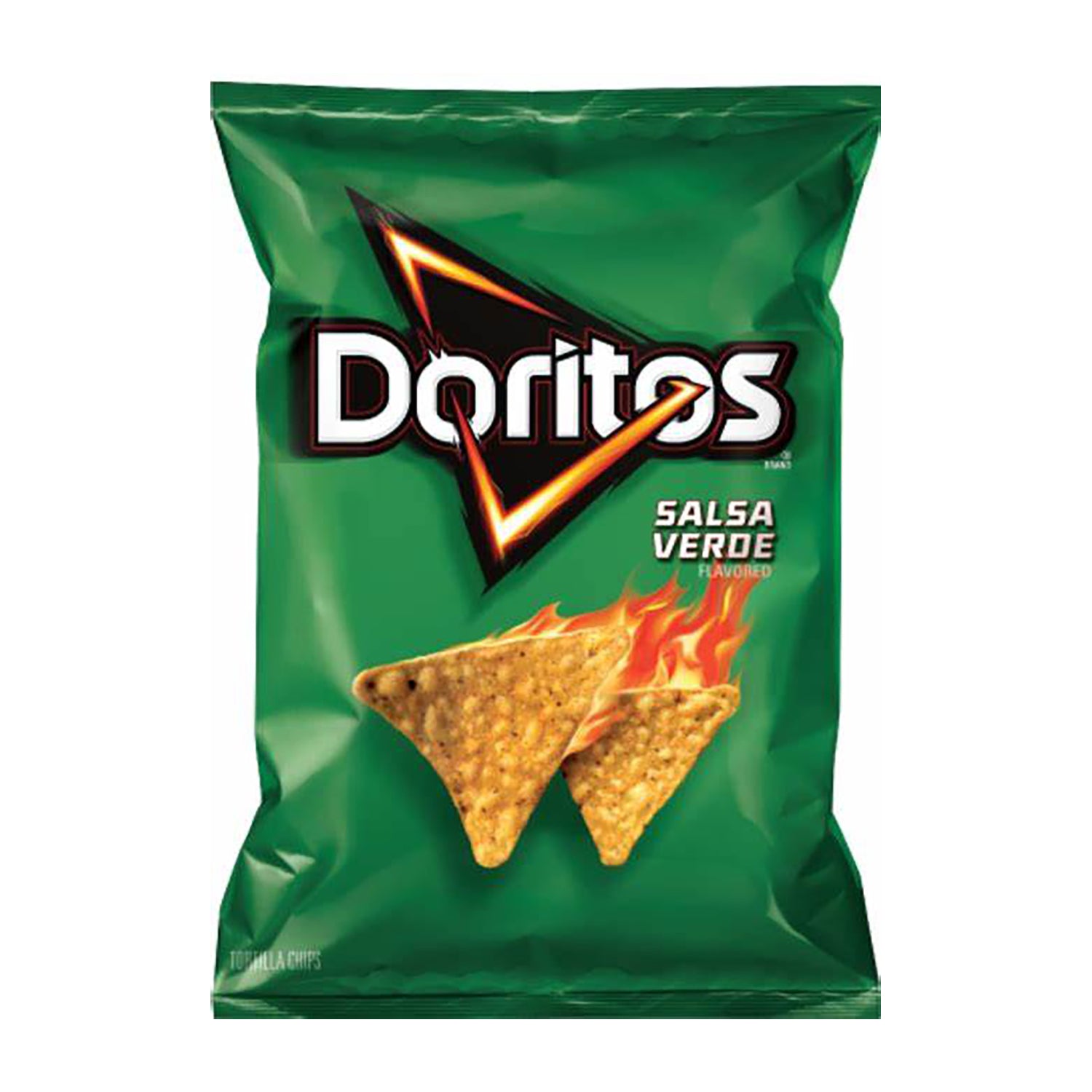 Frito Lay Doritos Salsa Verde Tortilla Chips - 24 Count Case - Perfect for Parties, Snacking & Game Nights