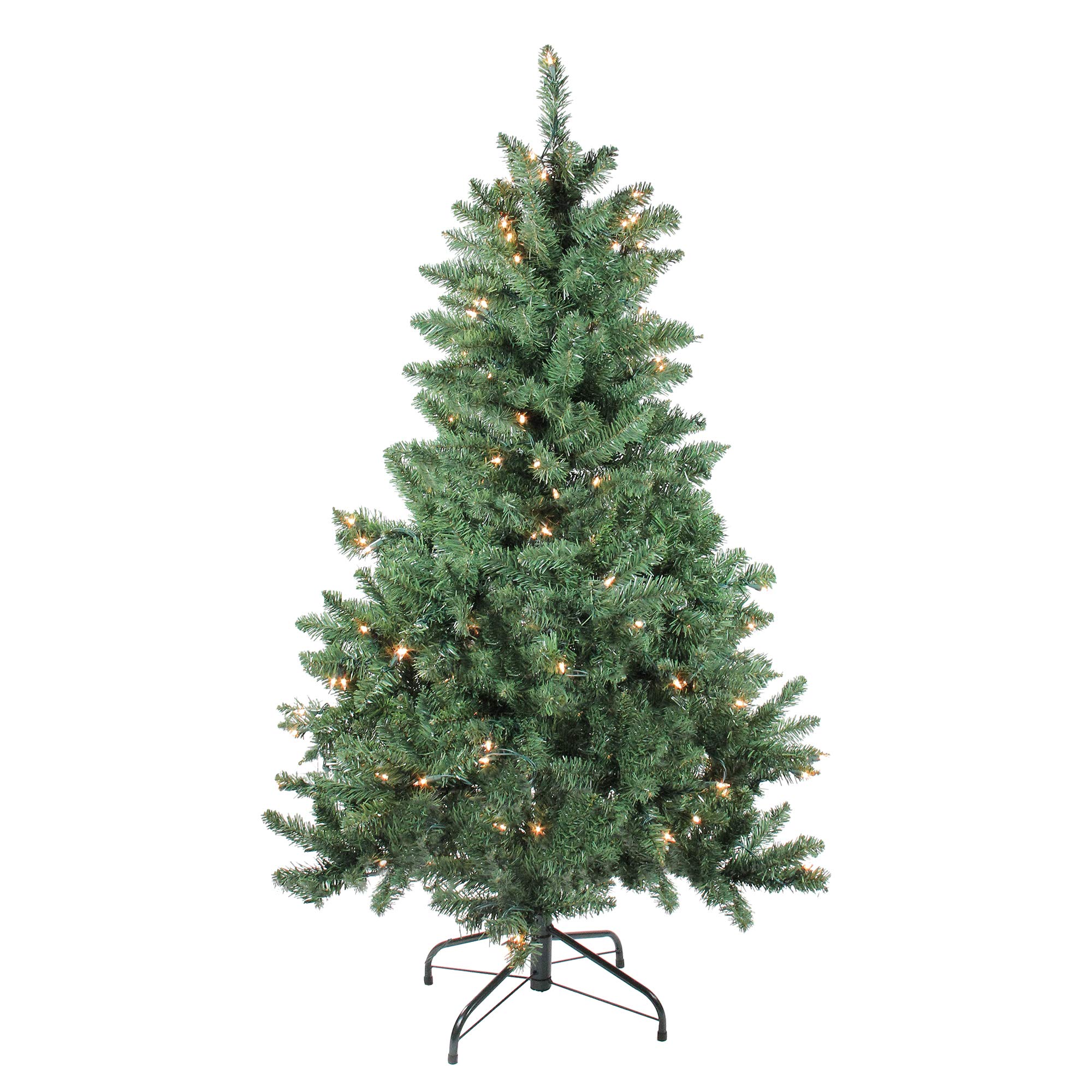 Northlight 4.5 Foot Pre-Lit Artificial Christmas Tree with Clear Lights - Buffalo Fir Design for Holiday Home Decor | Perfect for Living Room, Office & Festive Party Decoration
