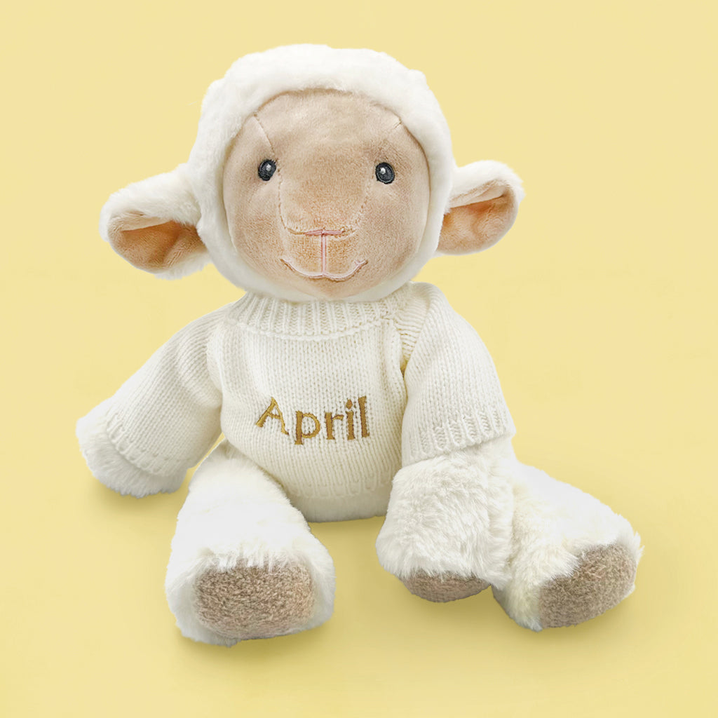Personalized Little Lamb Plush Toy - Custom Name Stuffed Animal for Kids, Baby Shower Gift & Nursery Decor