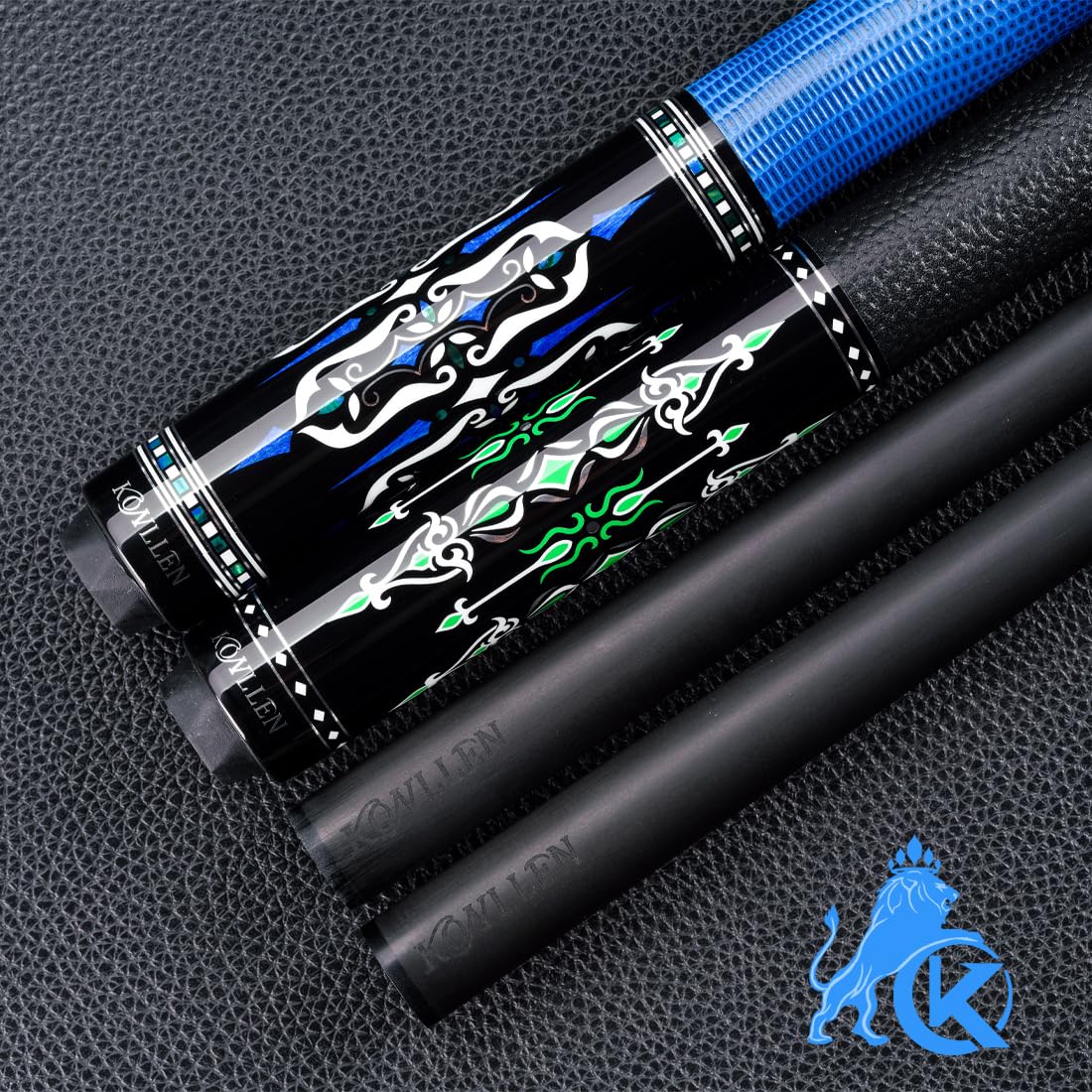 KONLLEN 58-inch Professional Carbon Fiber Pool Cue Stick - Low Deflection Billiard Cue with 12.5mm Tip for Adults | Full Carbon Technology, Pro Taper & Ultra-Smooth Finish | Perfect for Competitive Play & Home Game Rooms