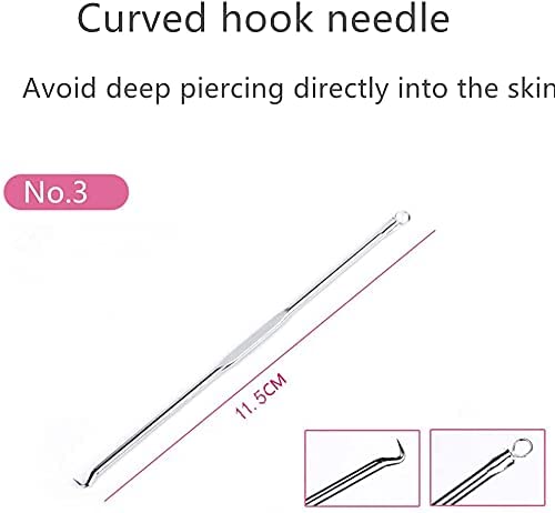 Aadav Beauty Blackhead & Whitehead Removal Tool Kit - Stainless Steel Acne Needles, Double-Sided Pimple Popper & Spot Squeezer - Perfect for Facial Care & Blemish Treatment at Home