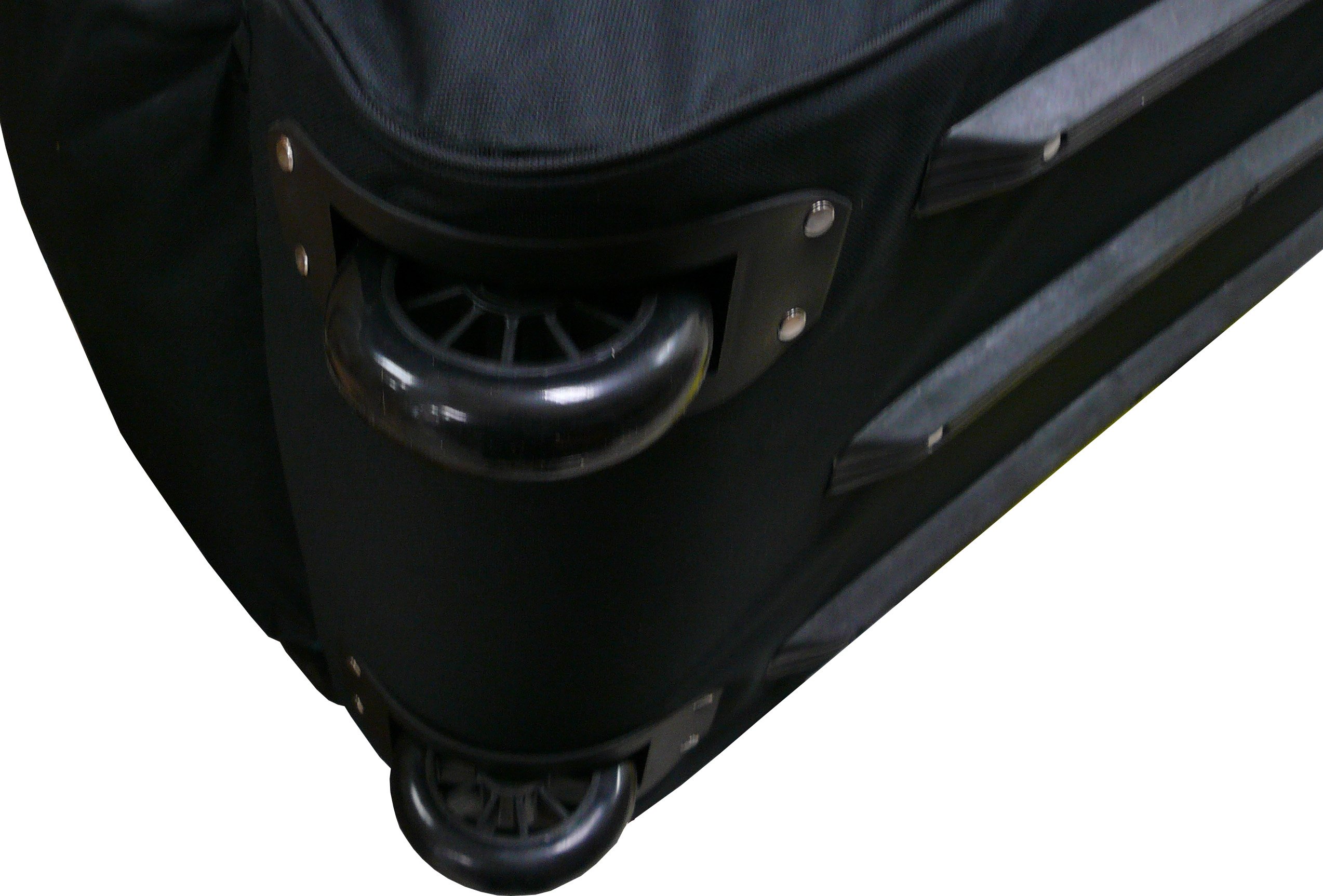 30-Inch Rolling Duffle Bag for Travel - Black & Burgundy Luggage with Wheels | Perfect for Airplane Carry-On, Gym, and Weekend Getaways