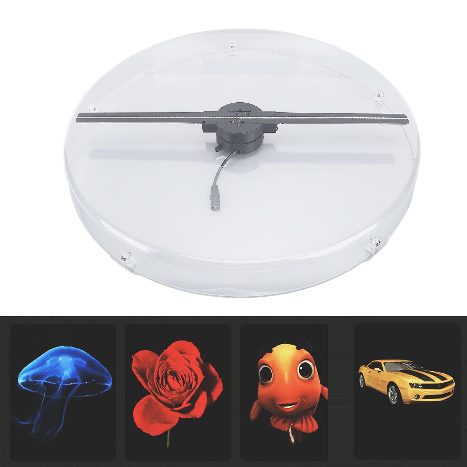 3D Holographic Projector Fan - 42CM 256 LED Hologram Display with 8GB TF Card for Android & iOS - Home Office Decor, Advertising Display, Party Visual Effects (US Plug)