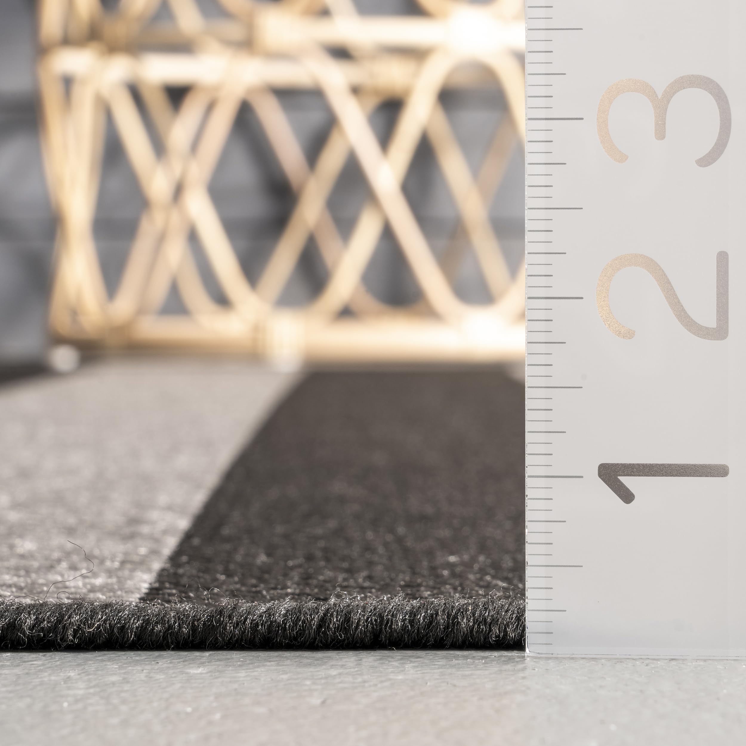 nuLOOM 9' x 13' Outdoor Rug - OEKO-TEX Certified, Weatherproof & Durable for High Traffic Areas - Perfect for Patio, Deck, Balcony & Backyard - Alexis Black Design