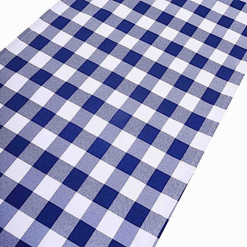 Checkered Gingham Polyester Table Runner - Classic Red and White Pattern - Perfect for Farmhouse, Rustic, and Country Style Dining Tables - Kitchen, Party, and Holiday Decor