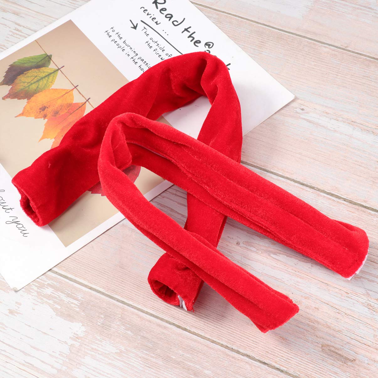 VOSAREA 2-Pack Non-Slip Refrigerator Door Handle Covers - Anti-Skid Kitchen Appliance Protectors for Fridge, Microwave & Dishwasher (Red) - Perfect for Home Kitchen Safety & Grip Enhancement