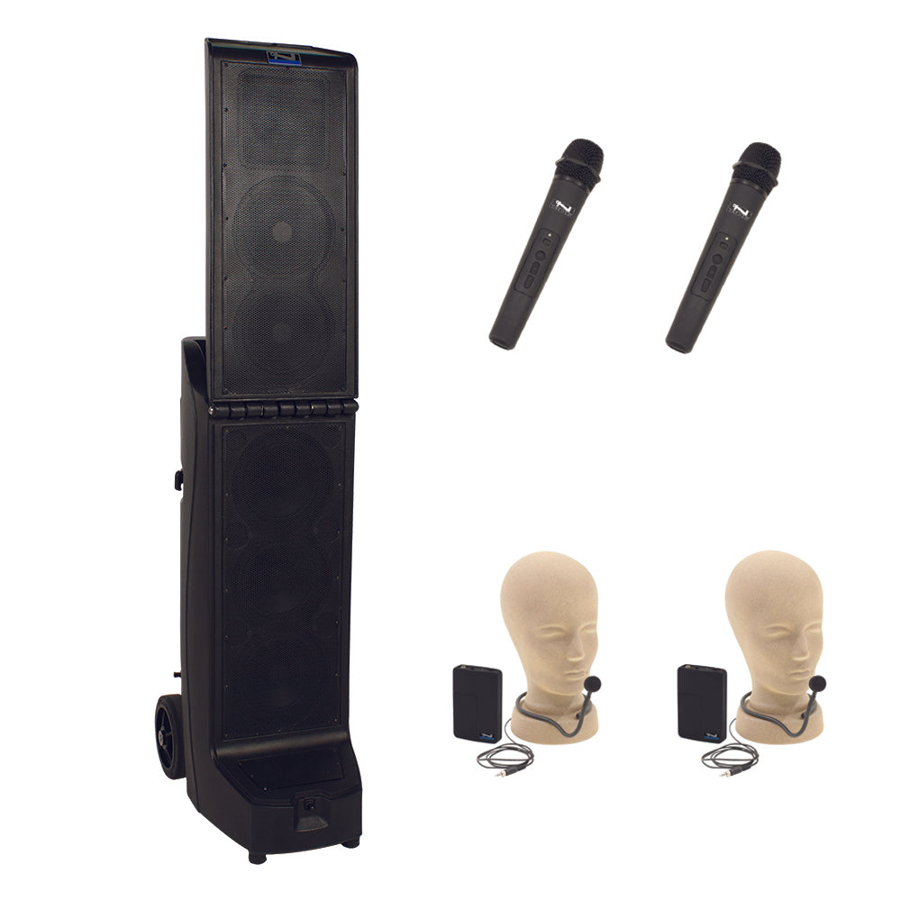 Anchor Audio Bigfoot (U4) Anchor Air Portable Speaker with 4 Wireless Microphones - High-Quality PA System for Outdoor Events, Parties, and Public Speaking