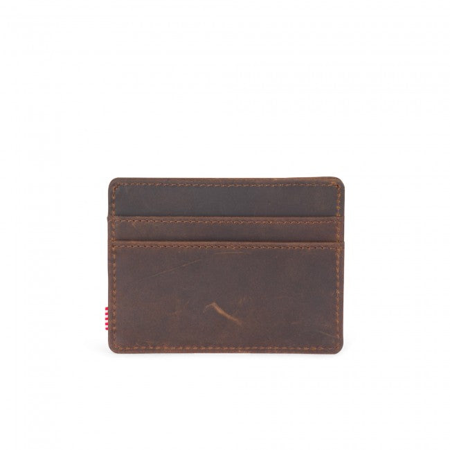 Herschel Beaded Collection Charlie Wallet - Brown Nubuck Leather Crossbody Wallet for Men & Women | Perfect for Travel, Shopping, and Everyday Use