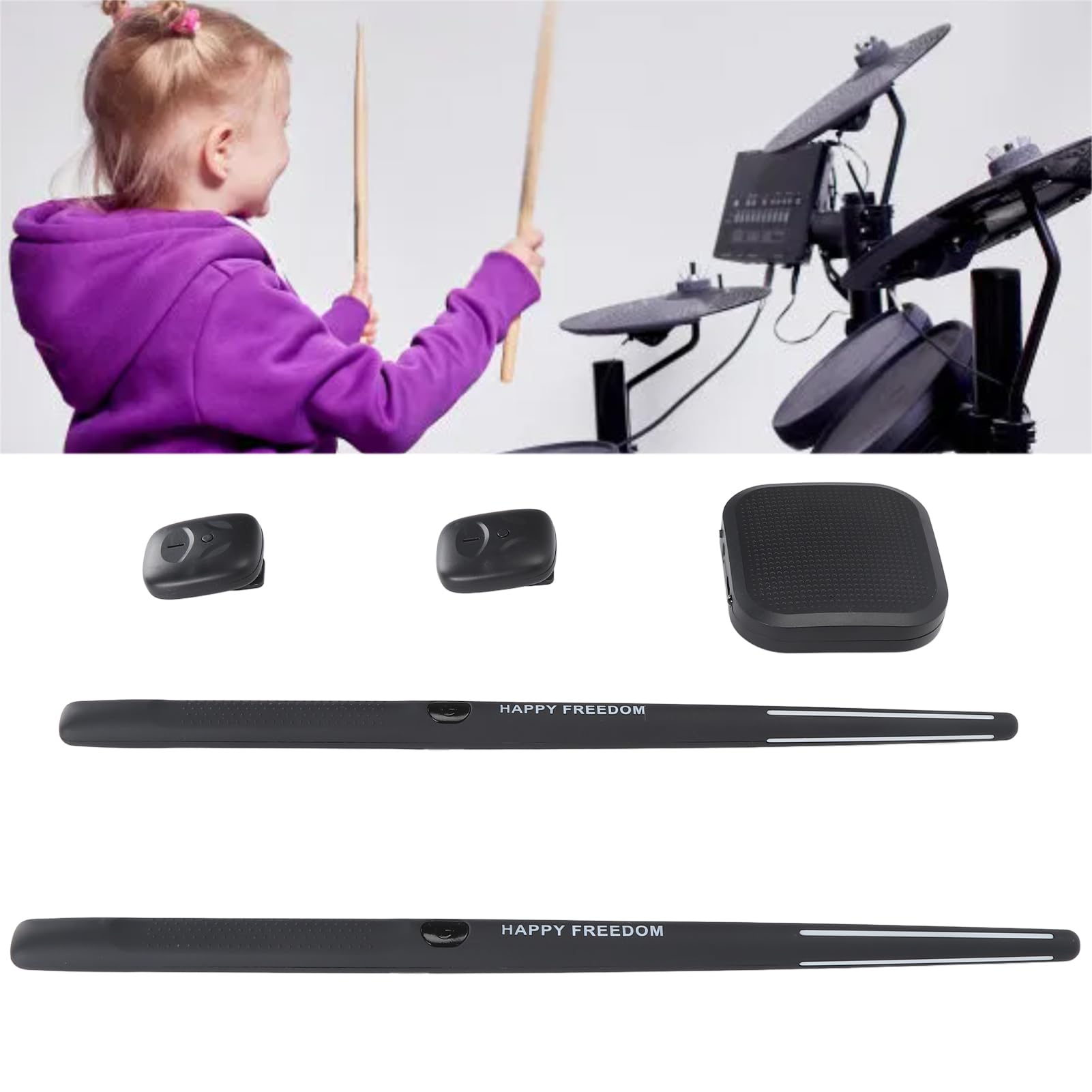 Best Electronic Drum Set for Beginners & Adults - Portable 3D Motion Sensing VR Drum Kit with Immersive Experience | Perfect Birthday Gift for Kids & Music Lovers | Home Practice, Studio Recording & Live Performance