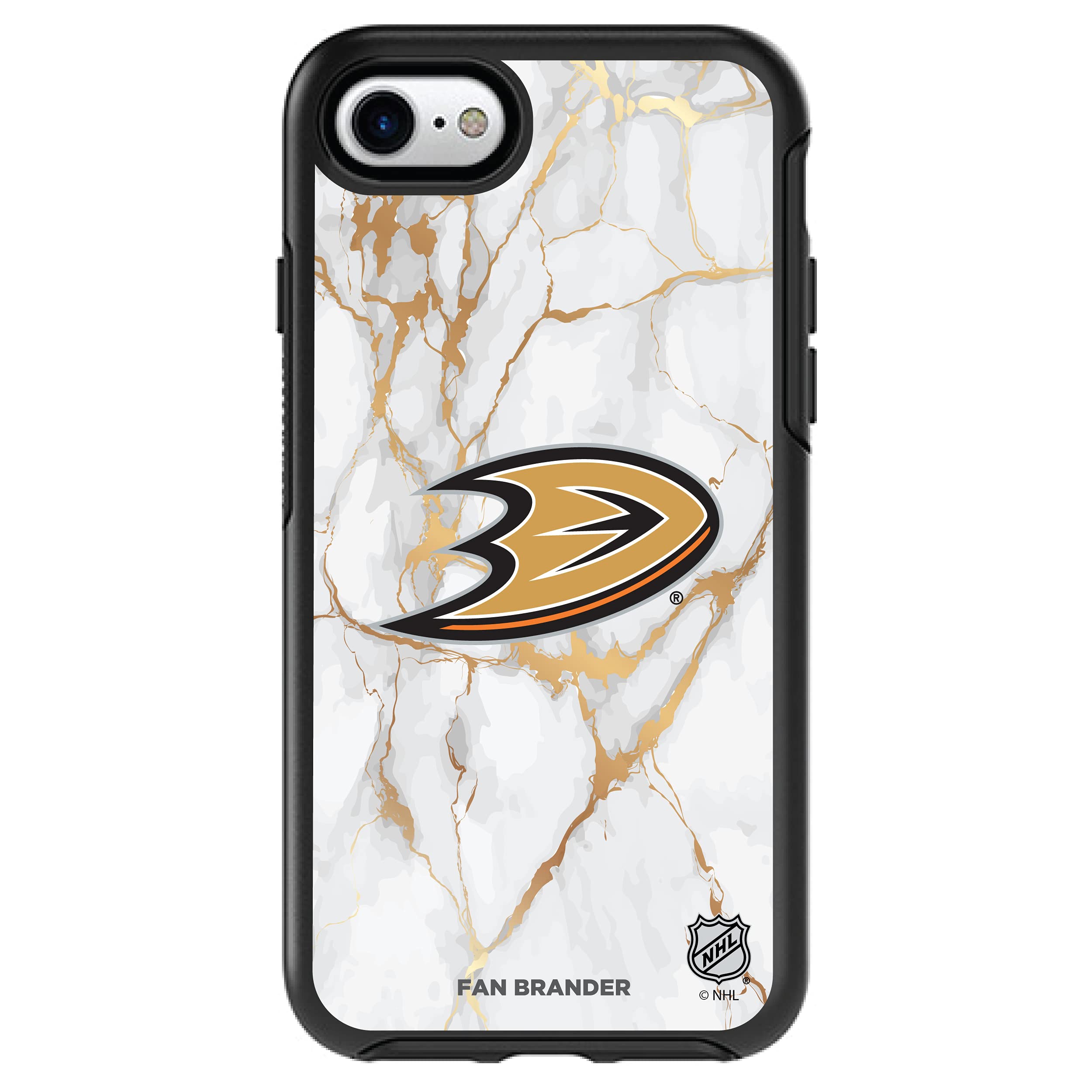 Premium NHL OtterBox Symmetry Phone Case for Apple iPhone - White Marble Design | Durable Protection & Stylish Cover for Sports Fans & Everyday Use