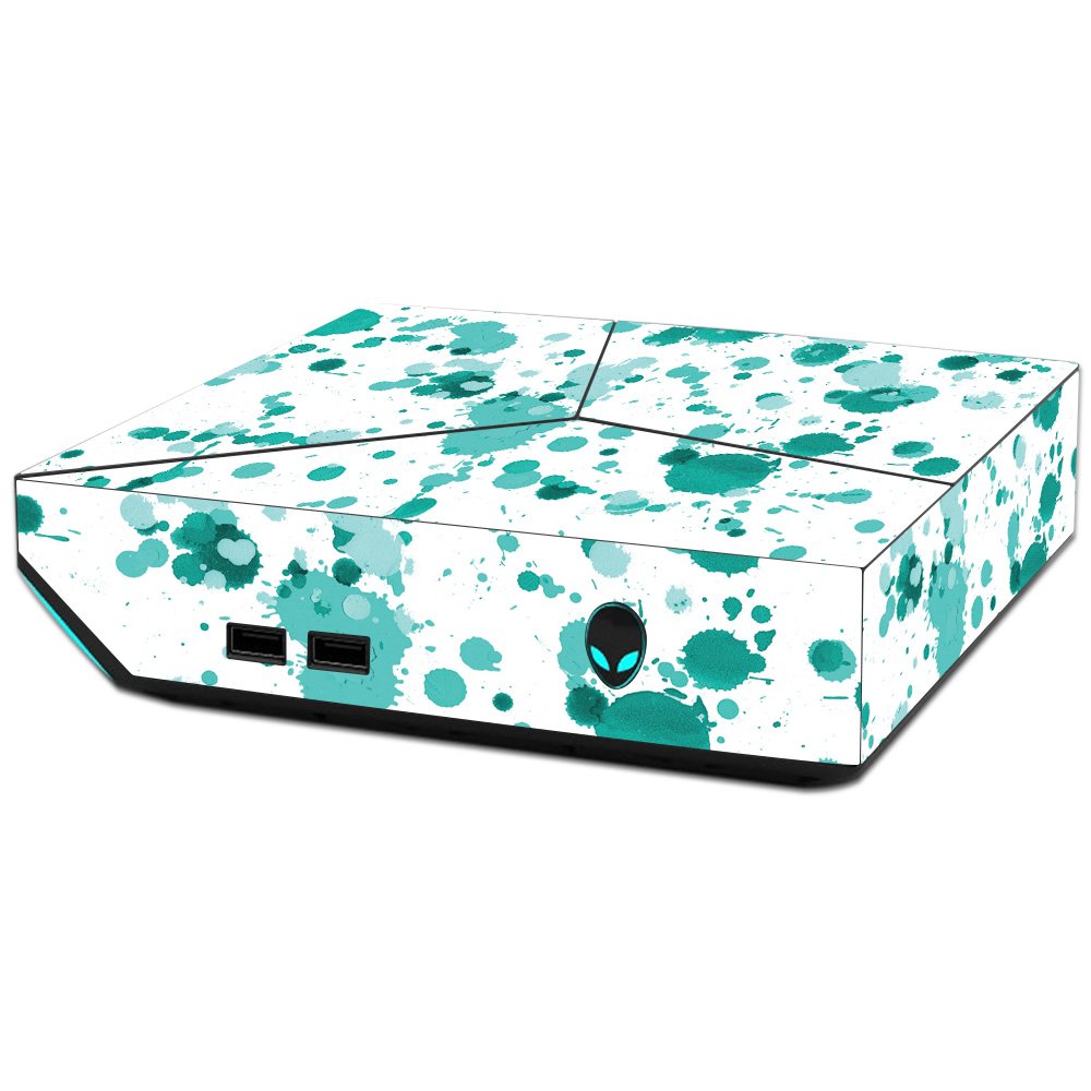 Alienware Steam Machine Skin Wrap - Teal Splatter Design | Protective Vinyl Decal Cover | Durable & Easy to Apply | Made in USA | Perfect for Gaming Setup & PC Protection