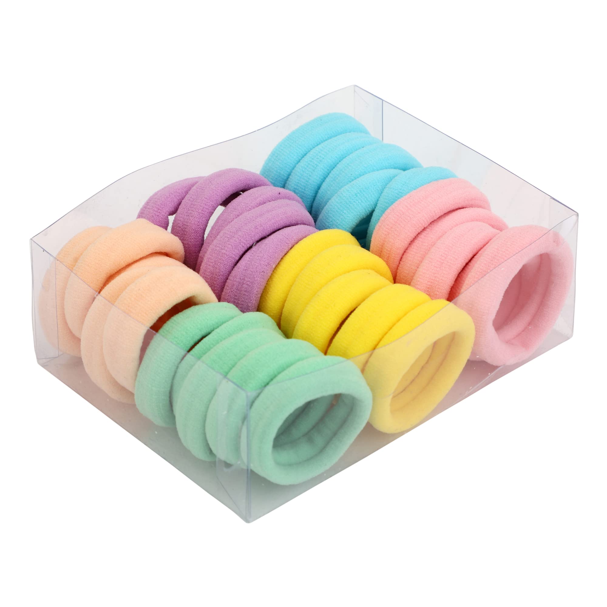 30pcs Starvis No Crease Hair Ties - High Elastic Ponytail Holders for Thick & Curly Hair | Soft Pastel Color Hair Bands for Women, Men & Girls | Perfect for Workouts, Office & Everyday Styling