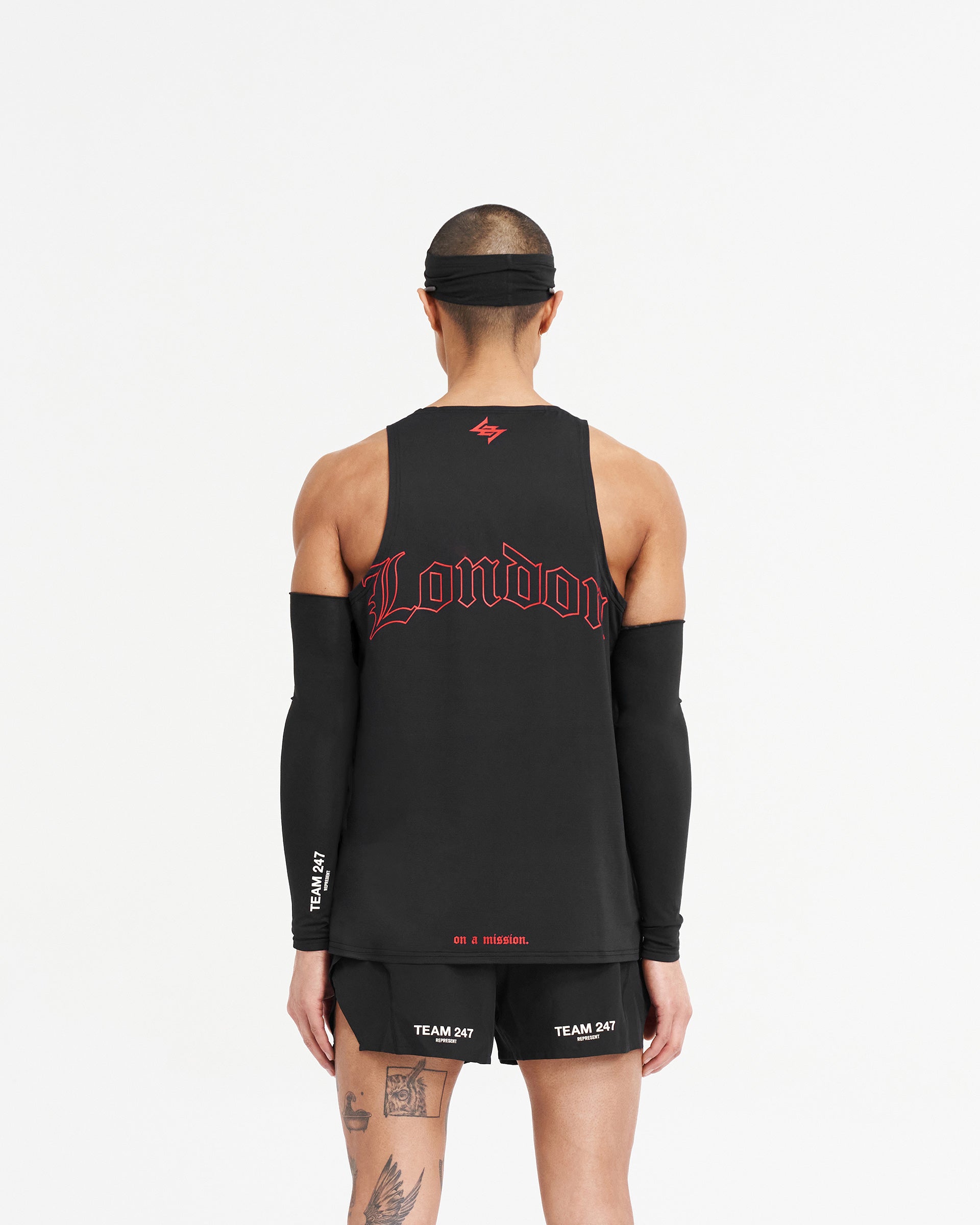 247 London Singlet for Men - Comfortable Black Sleeveless Undershirt - Perfect for Gym, Workout, and Everyday Wear