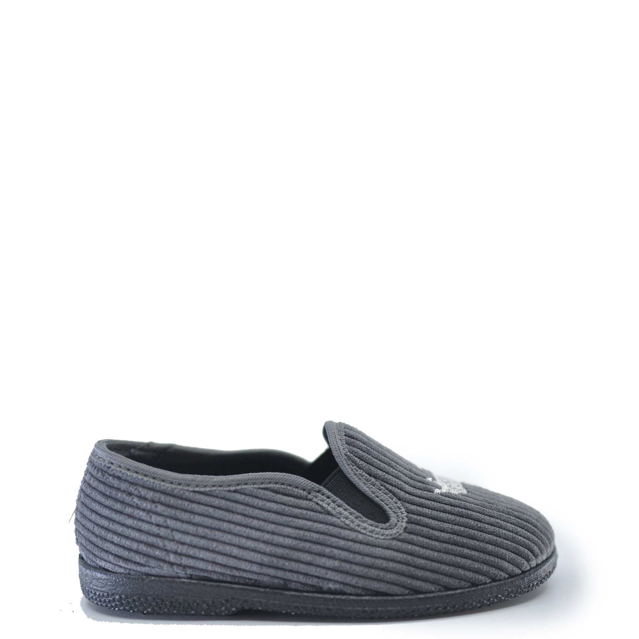 Pepe Gray Corduroy Crown Slip-On Shoes for Men - Comfortable Casual Loafers for Walking, Work & Everyday Wear