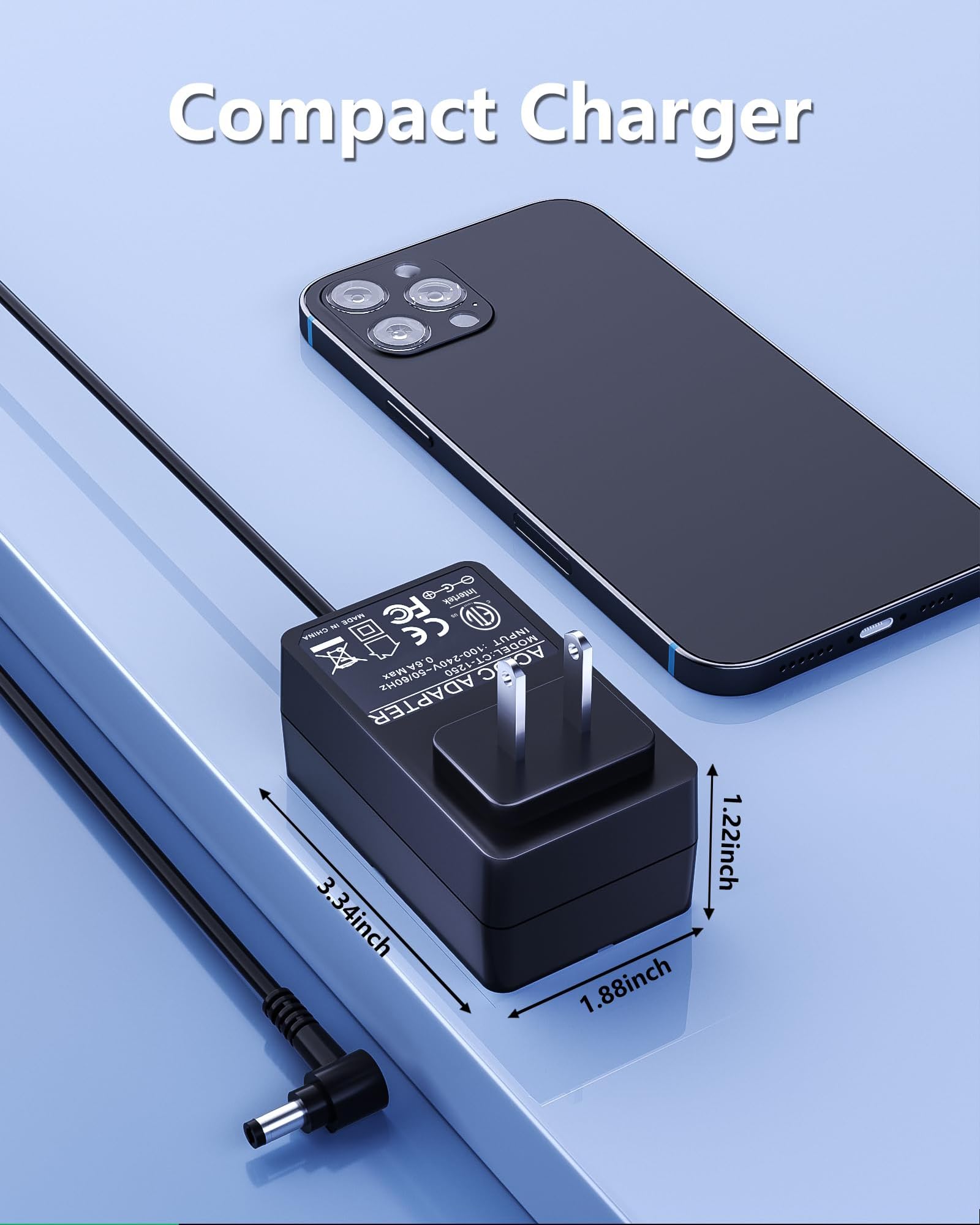 Bissell CrossWave X7 Charger Replacement - Compatible with Bissell 3279, 3277, 3276A, 3011 Vacuums - AC Power Adapter 1625512 - Perfect for Home Cleaning & Pet Hair Removal