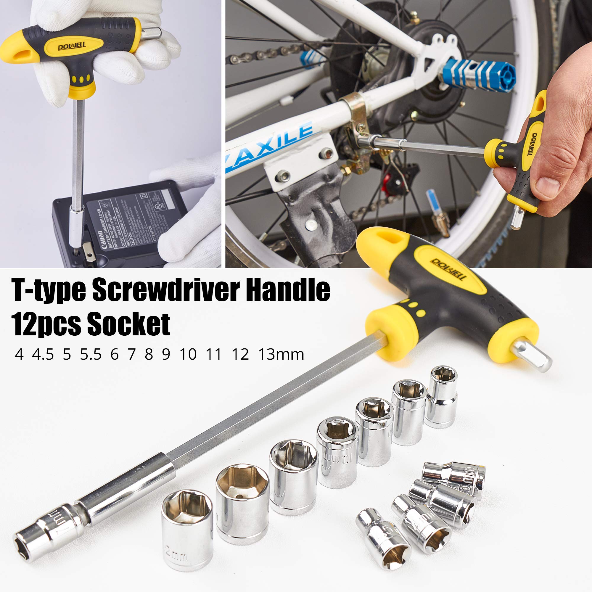 DOWELL 62-Piece Home Tool Kit with Wrench, Pliers & Screwdrivers - Complete Repair Tool Set for DIY, Home Maintenance & Emergency Fixes
