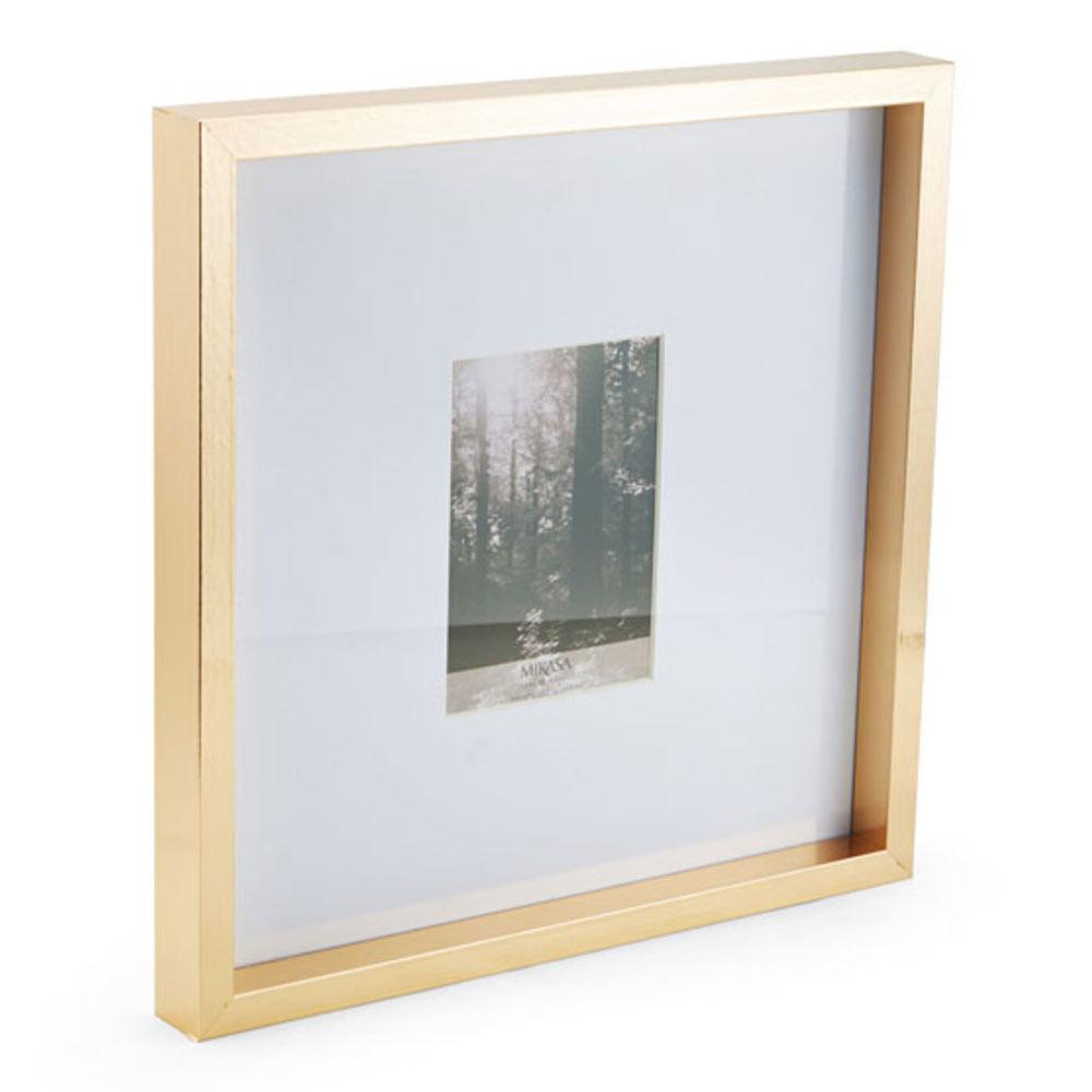 15x15 Inch Gold Gallery Square Picture Frame - 5x7 Inch Mat Opening - Perfect for Wall Art, Photos, and Home Decor